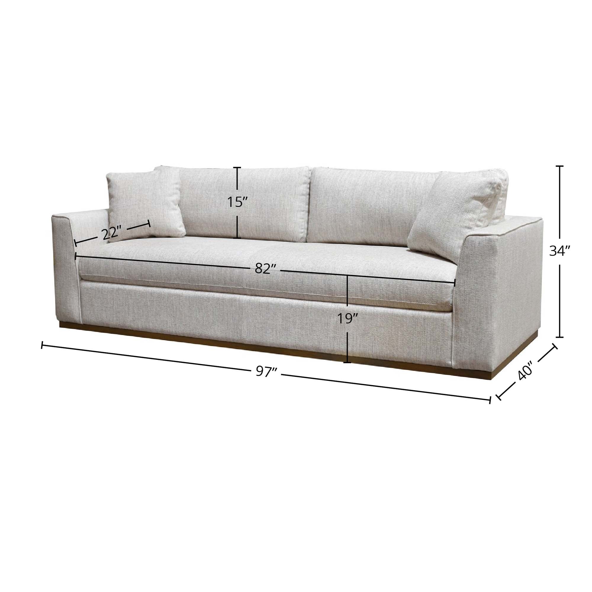 Anderson Sofa - Woven Linen - Central Designs