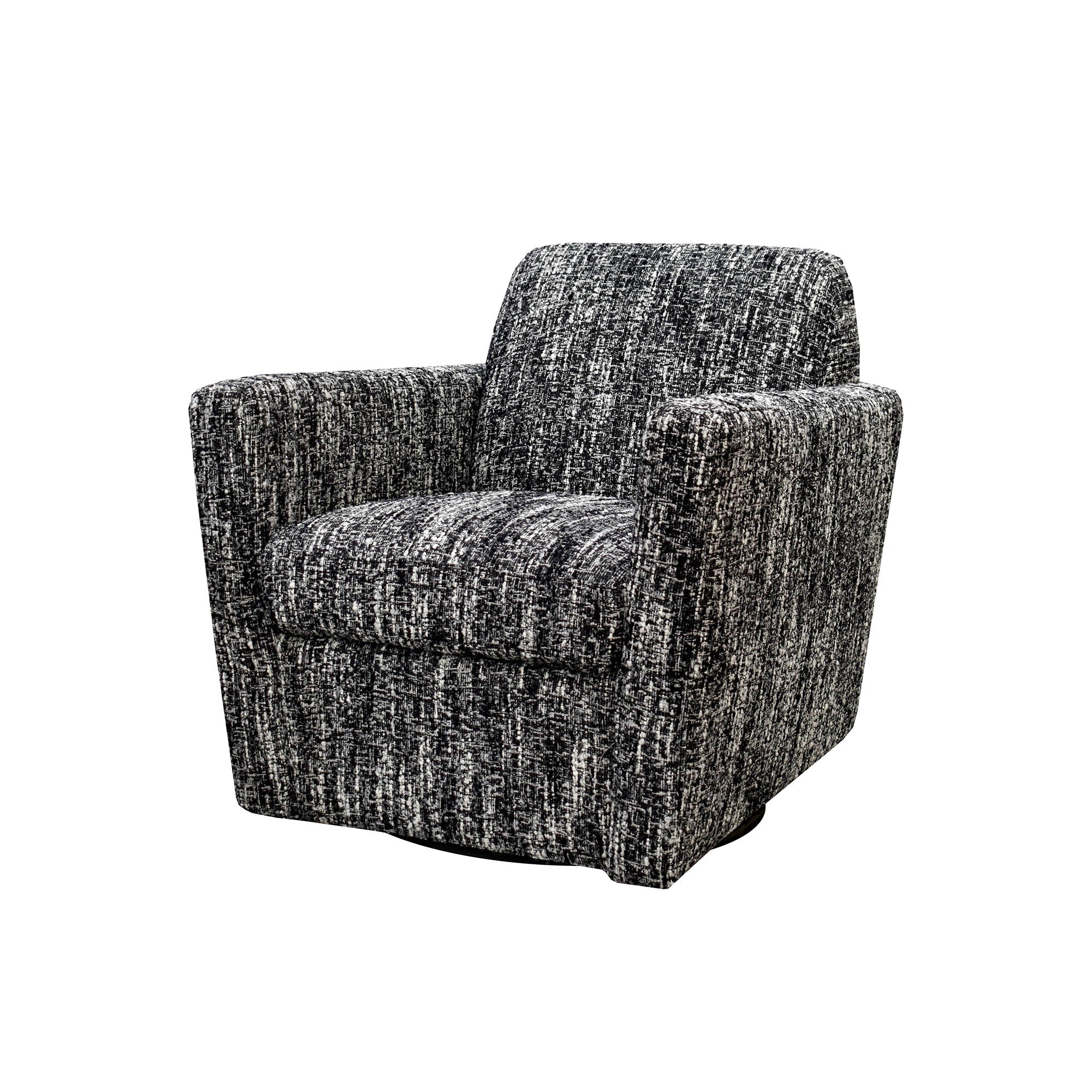 Cooper Swivel Club Chair - Chanel Black - Central Designs