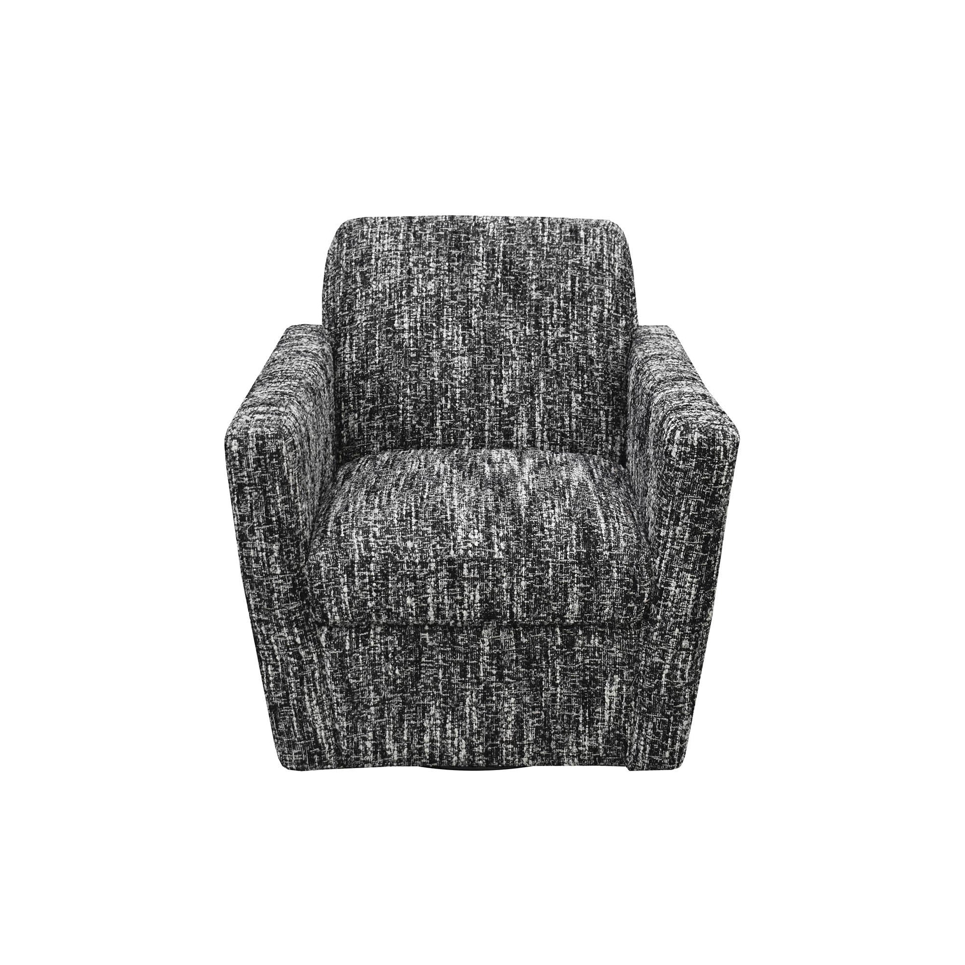 Cooper Swivel Club Chair - Chanel Black - Central Designs