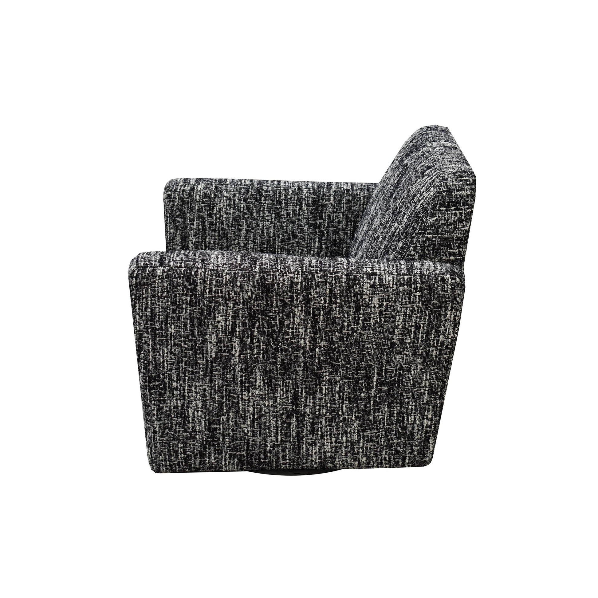Cooper Swivel Club Chair - Chanel Black - Central Designs