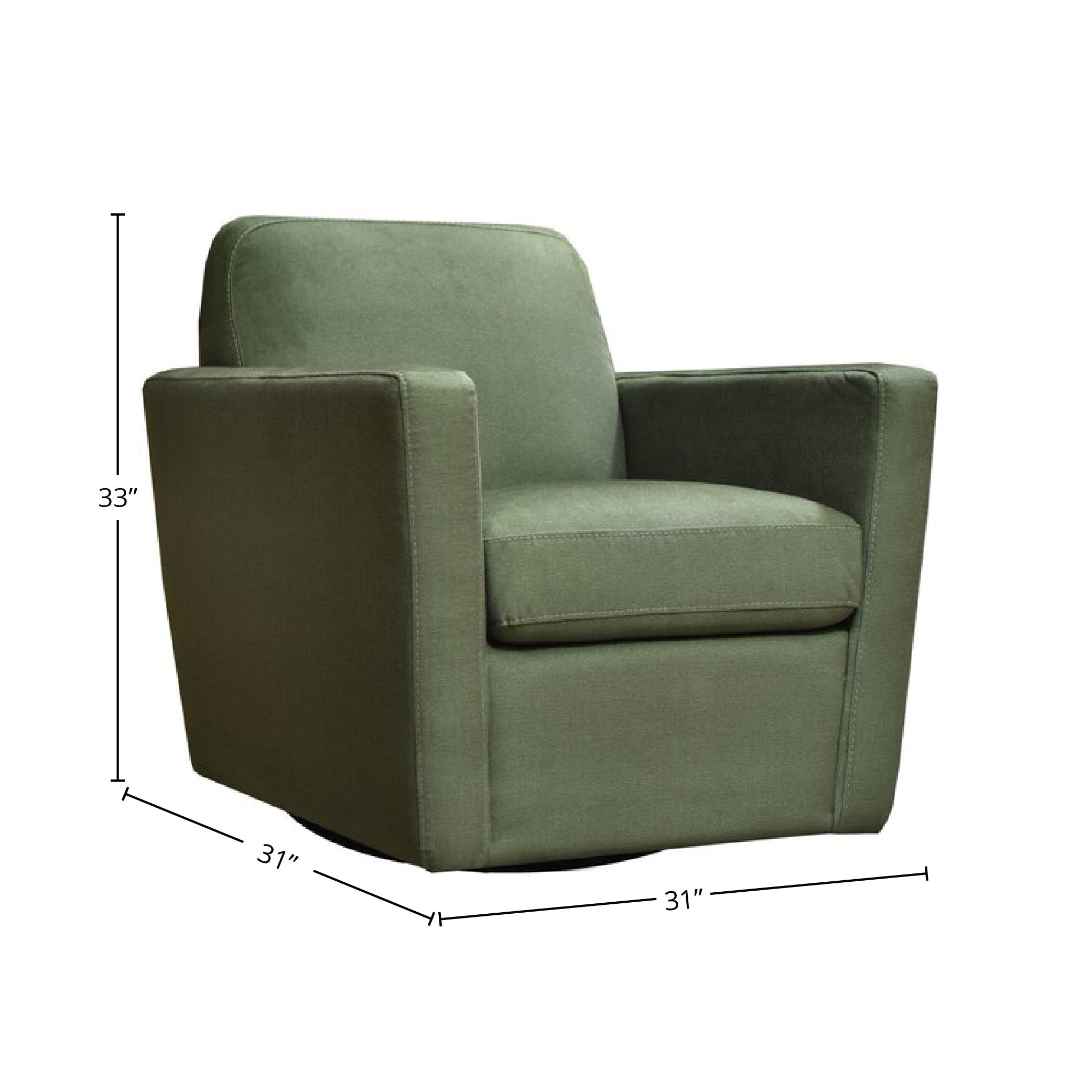 Cooper Swivel Club Chair - Forrest Green - Central Designs