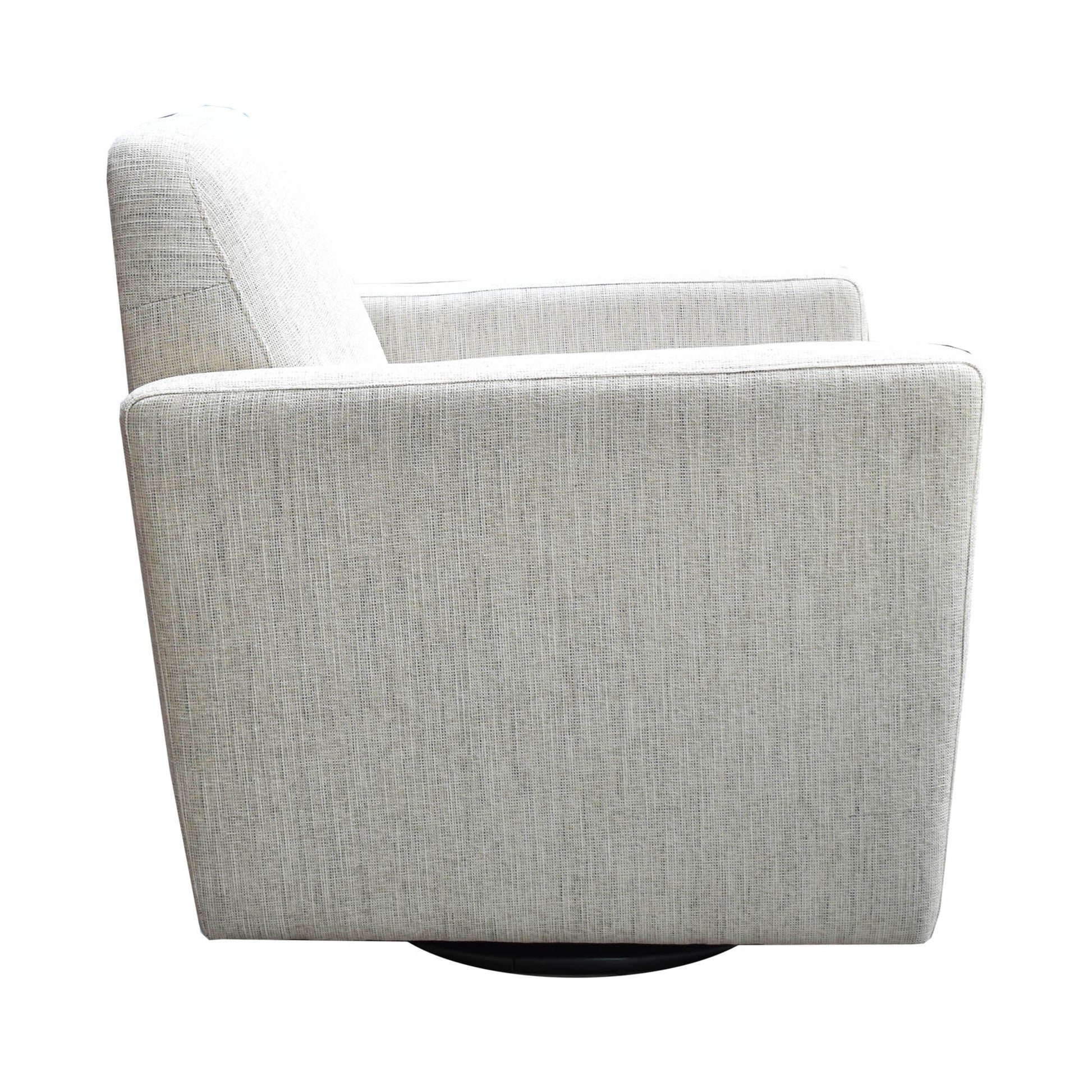 Cooper Swivel Club Chair - Woven Linen - Central Designs