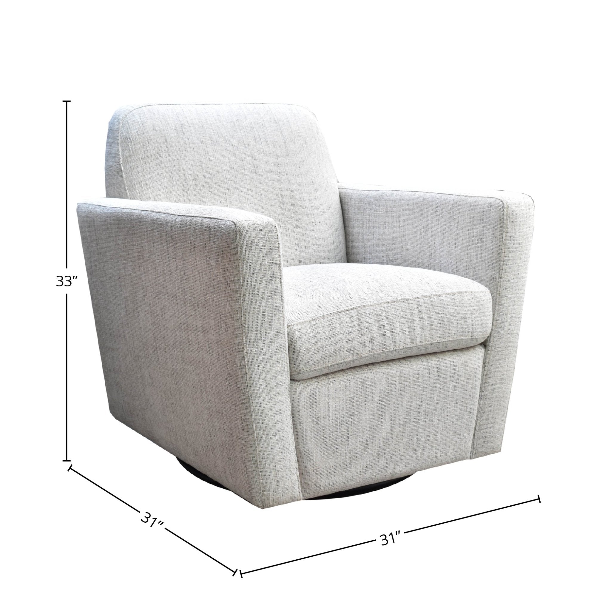 Cooper Swivel Club Chair - Woven Linen - Central Designs