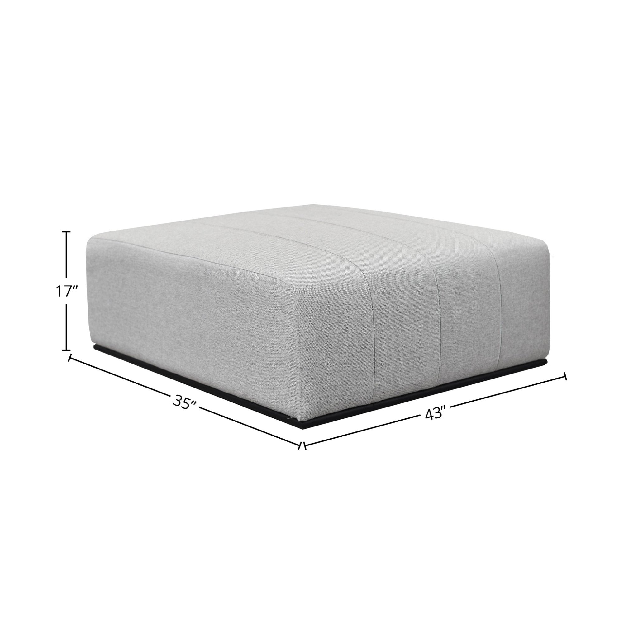 Sullivan Ottoman - Alba Stone - Central Designs