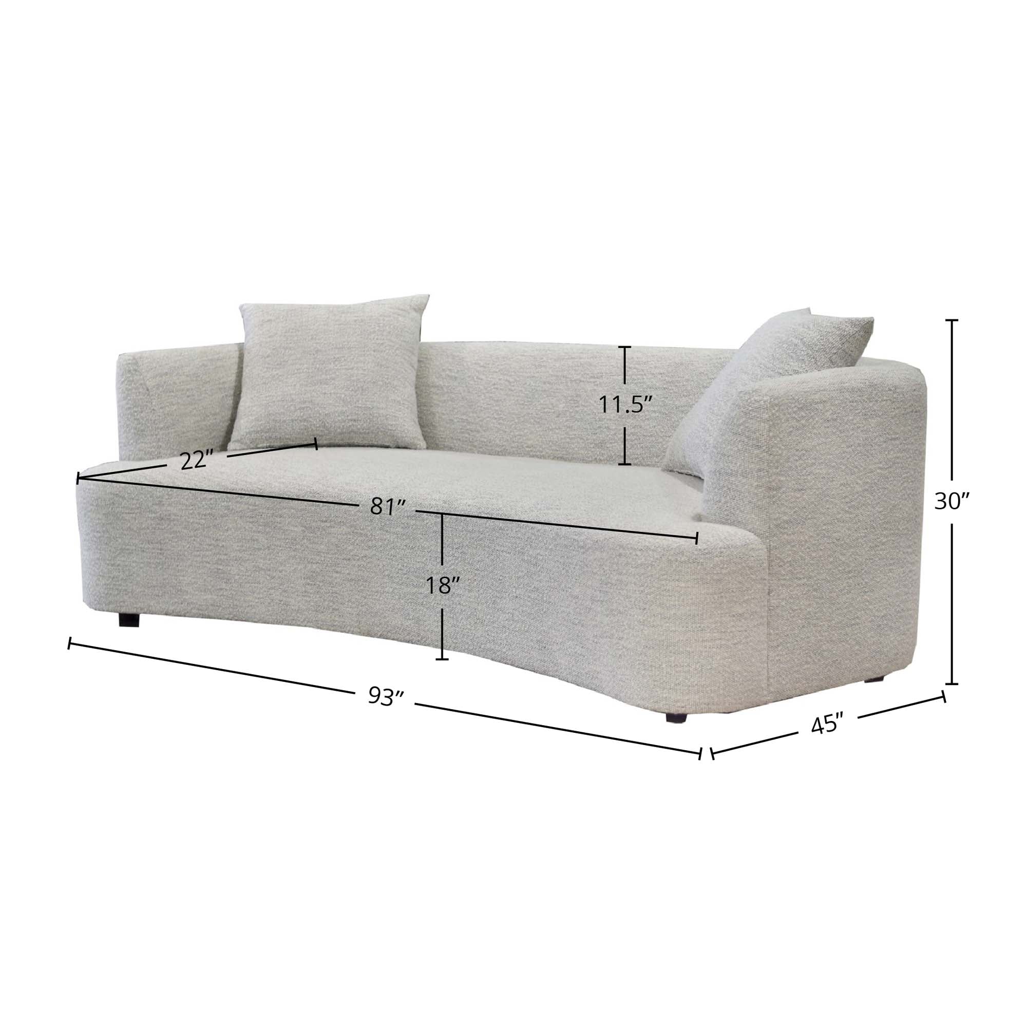 Isabella Sofa - Cream Weave - Central Designs
