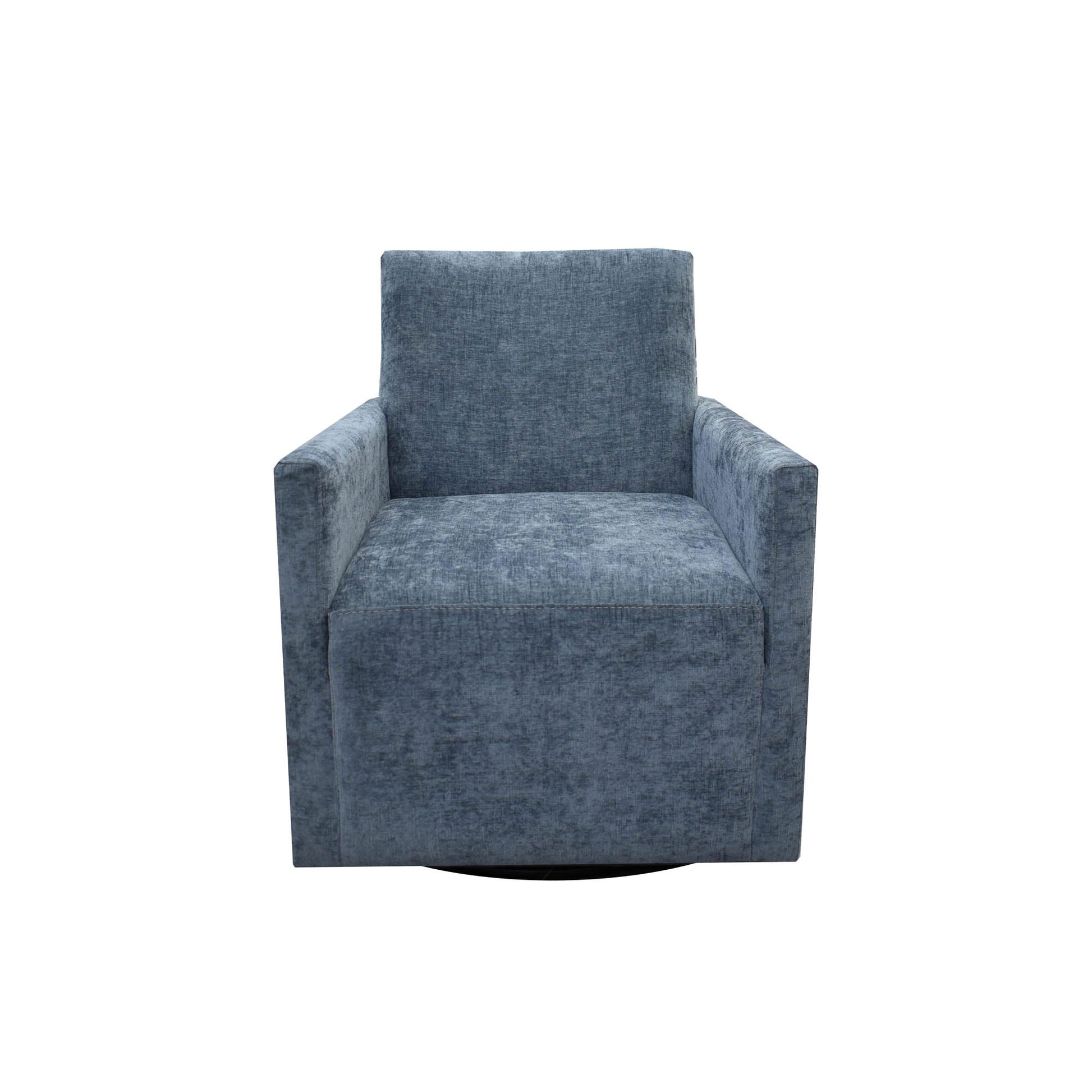 Riley Swivel Club Chair - Aqua Chenille - Central Designs