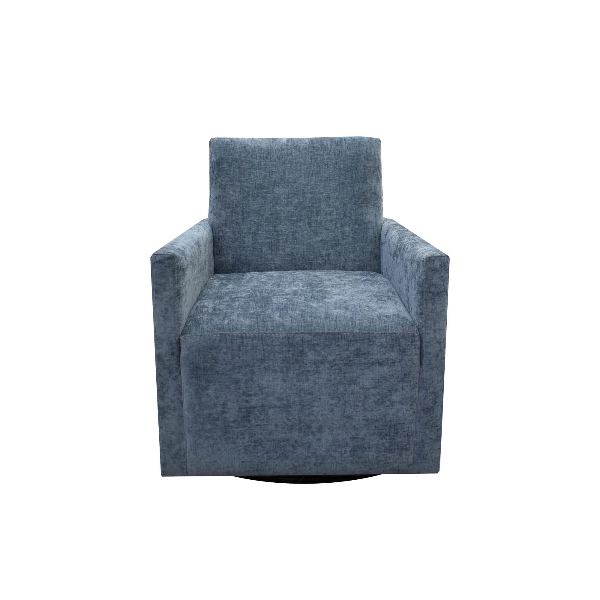 Riley Swivel Club Chair - Aqua Chenille - Central Designs