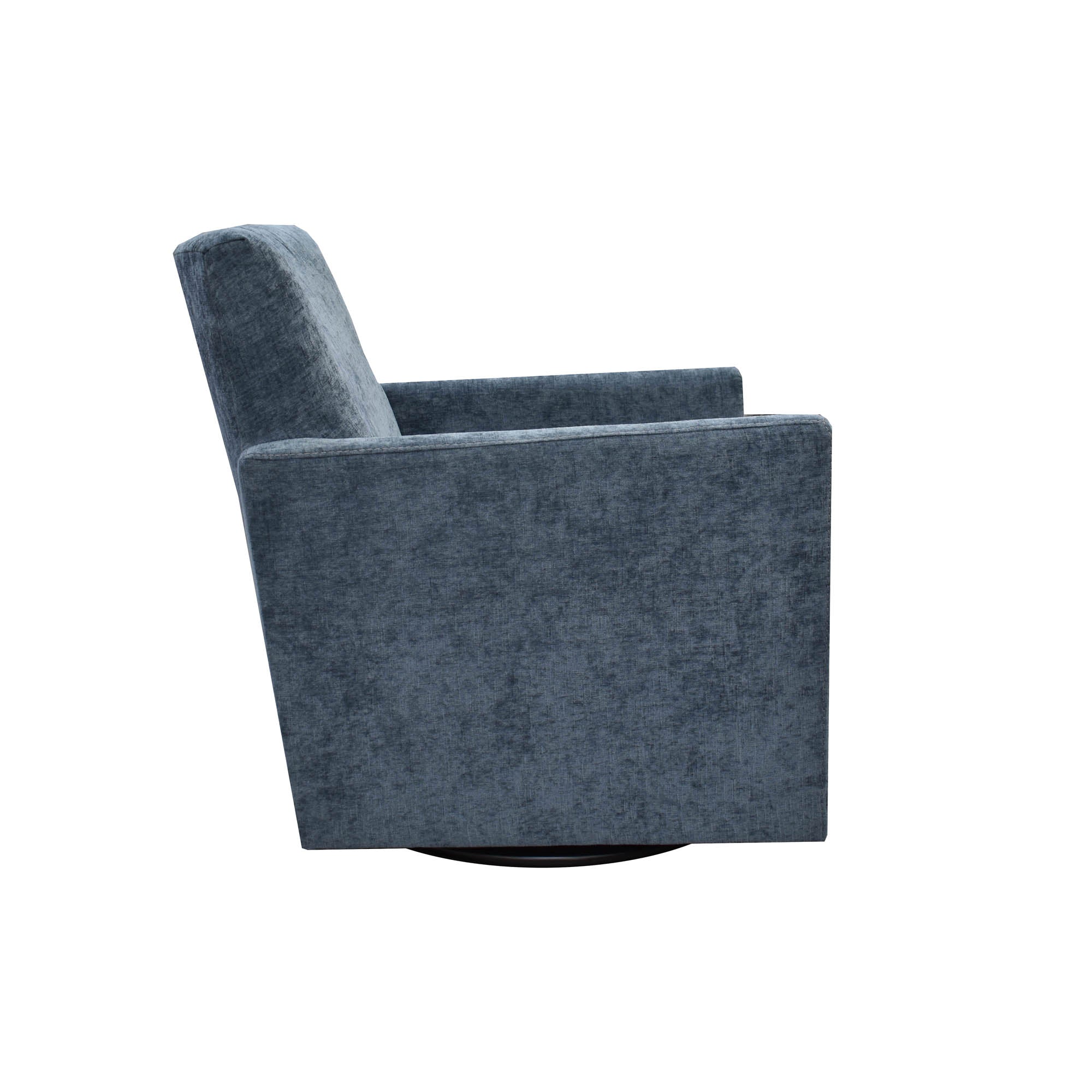 Riley Swivel Club Chair - Aqua Chenille - Central Designs