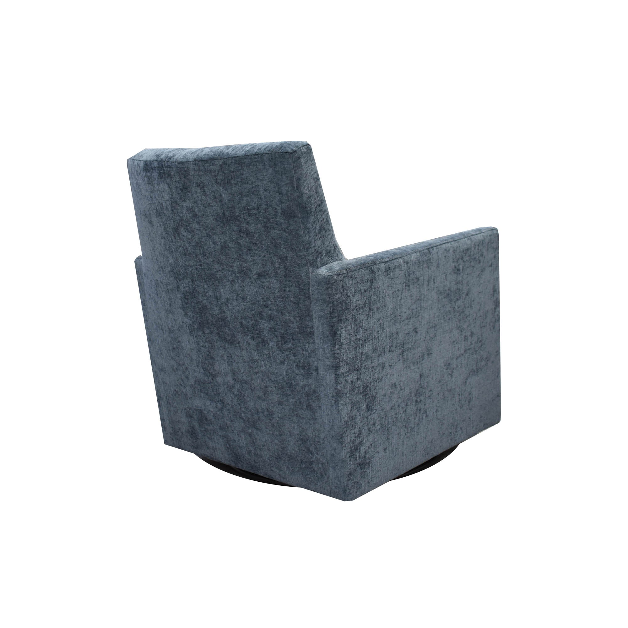 Riley Swivel Club Chair - Aqua Chenille - Central Designs