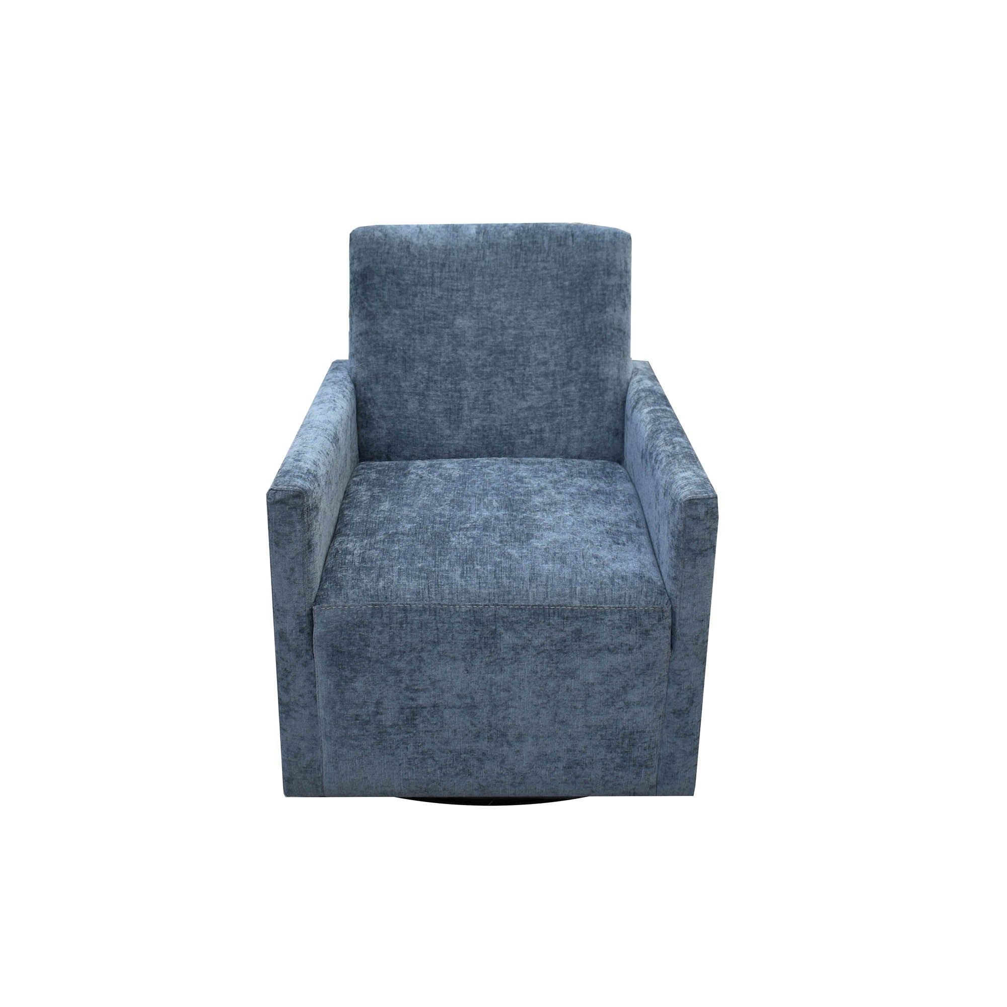 Riley Swivel Club Chair - Aqua Chenille - Central Designs
