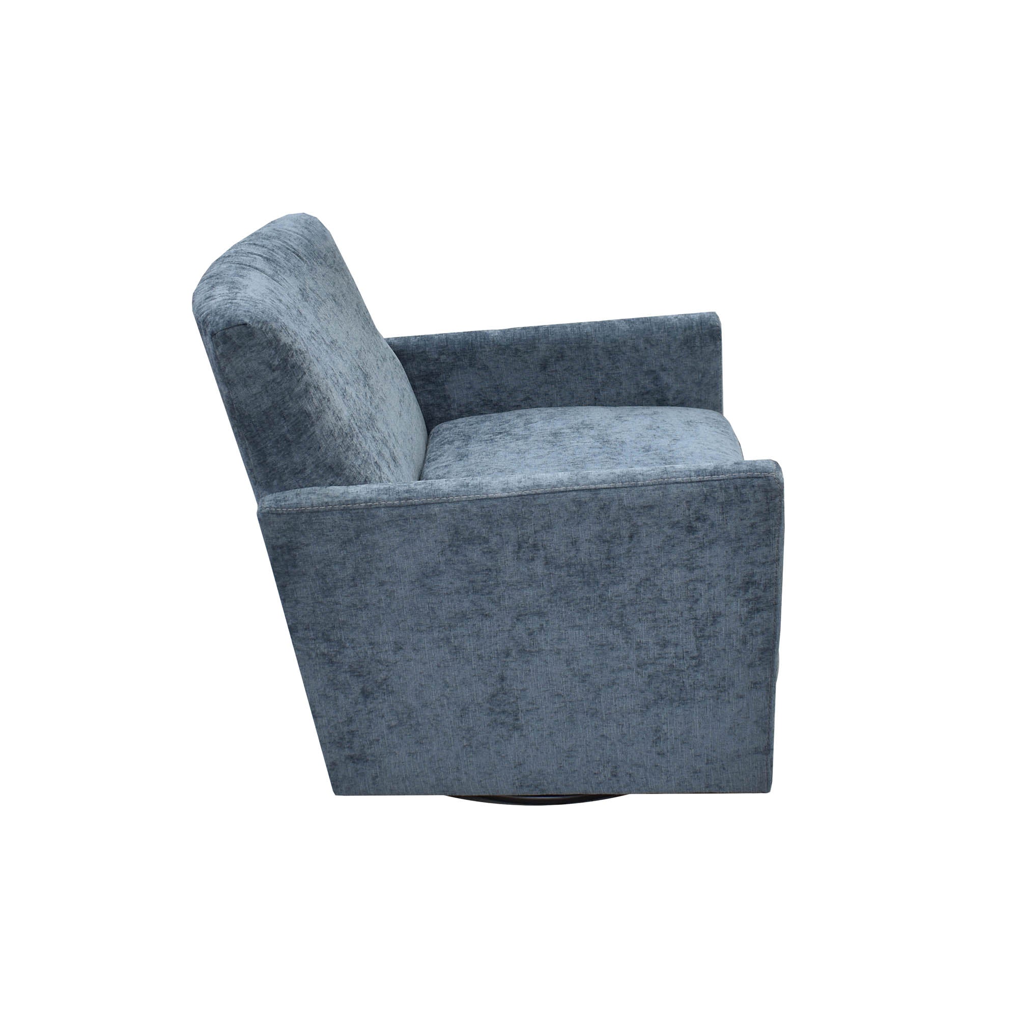 Riley Swivel Club Chair - Aqua Chenille - Central Designs