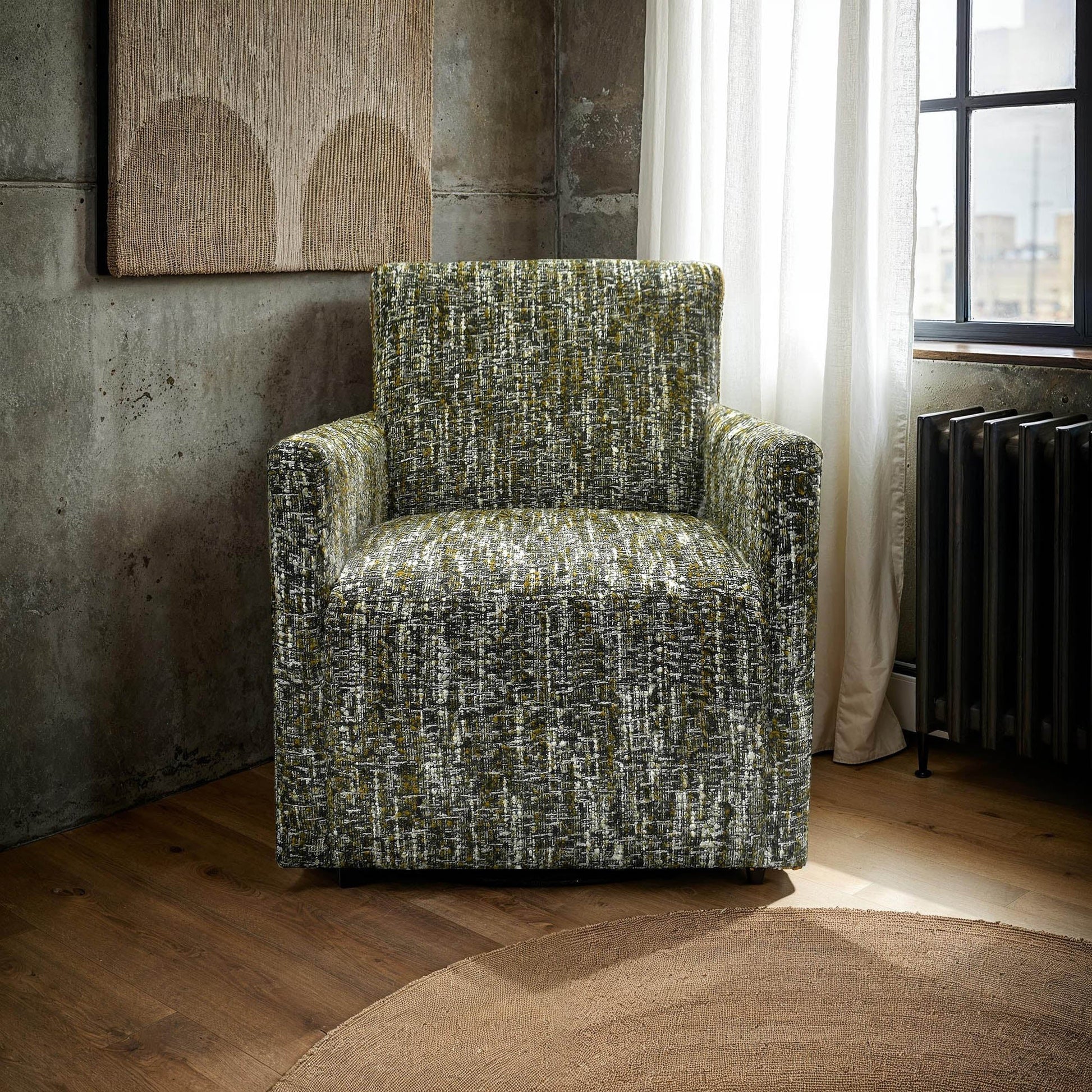 Riley Swivel Club Chair - Paris Green - Central Designs