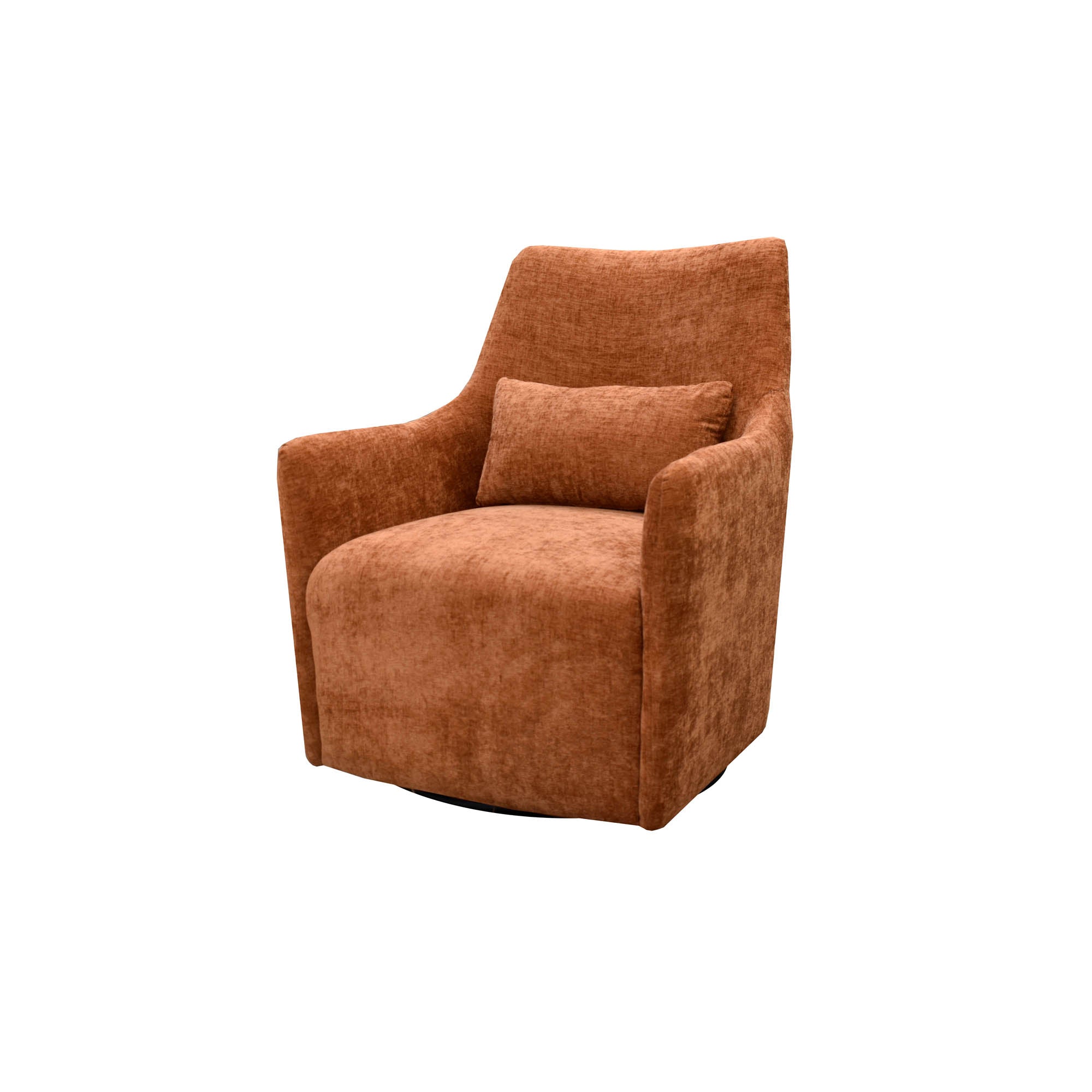 Lilith Swivel Chair - Brick Chenille - Central Designs