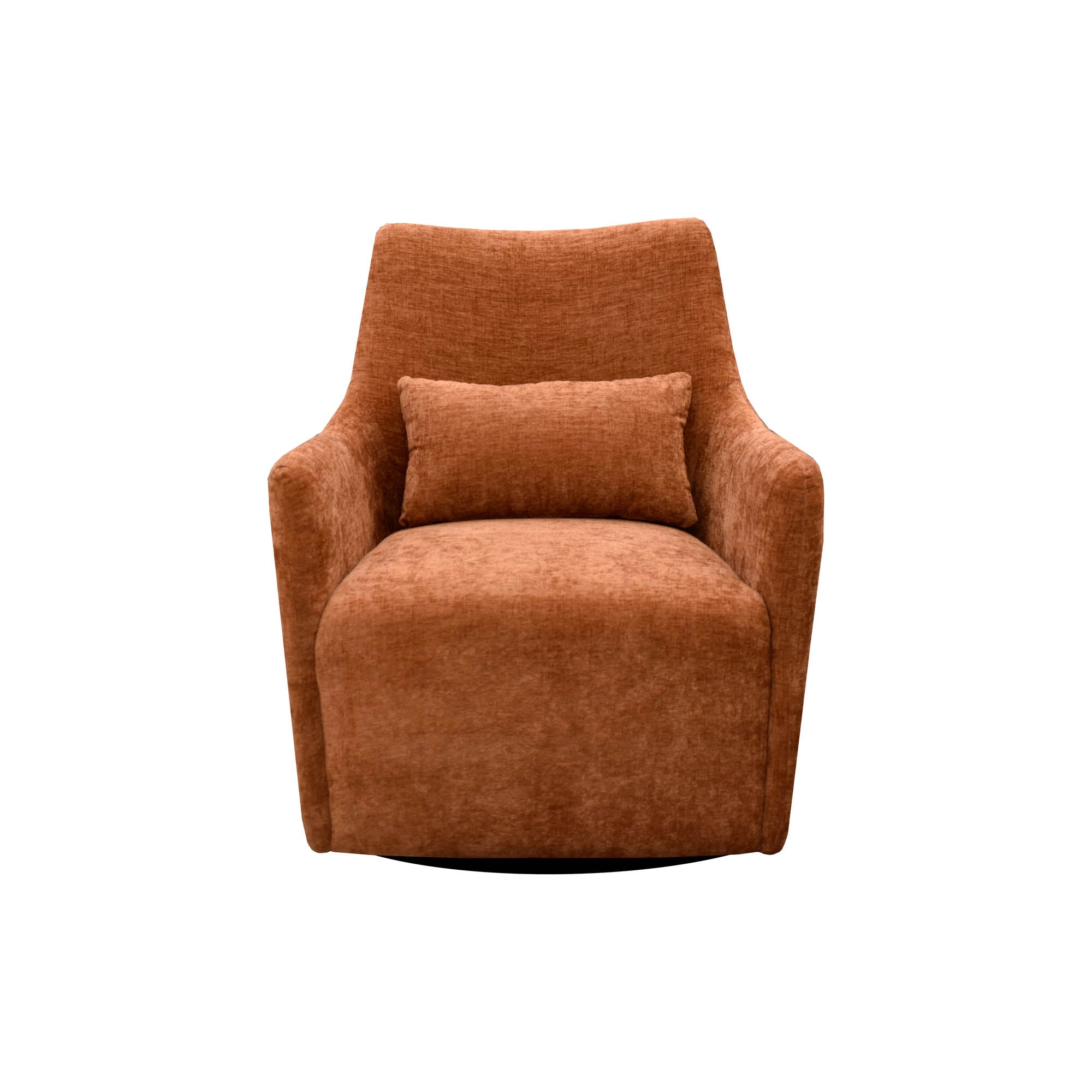 Lilith Swivel Chair - Brick Chenille - Central Designs