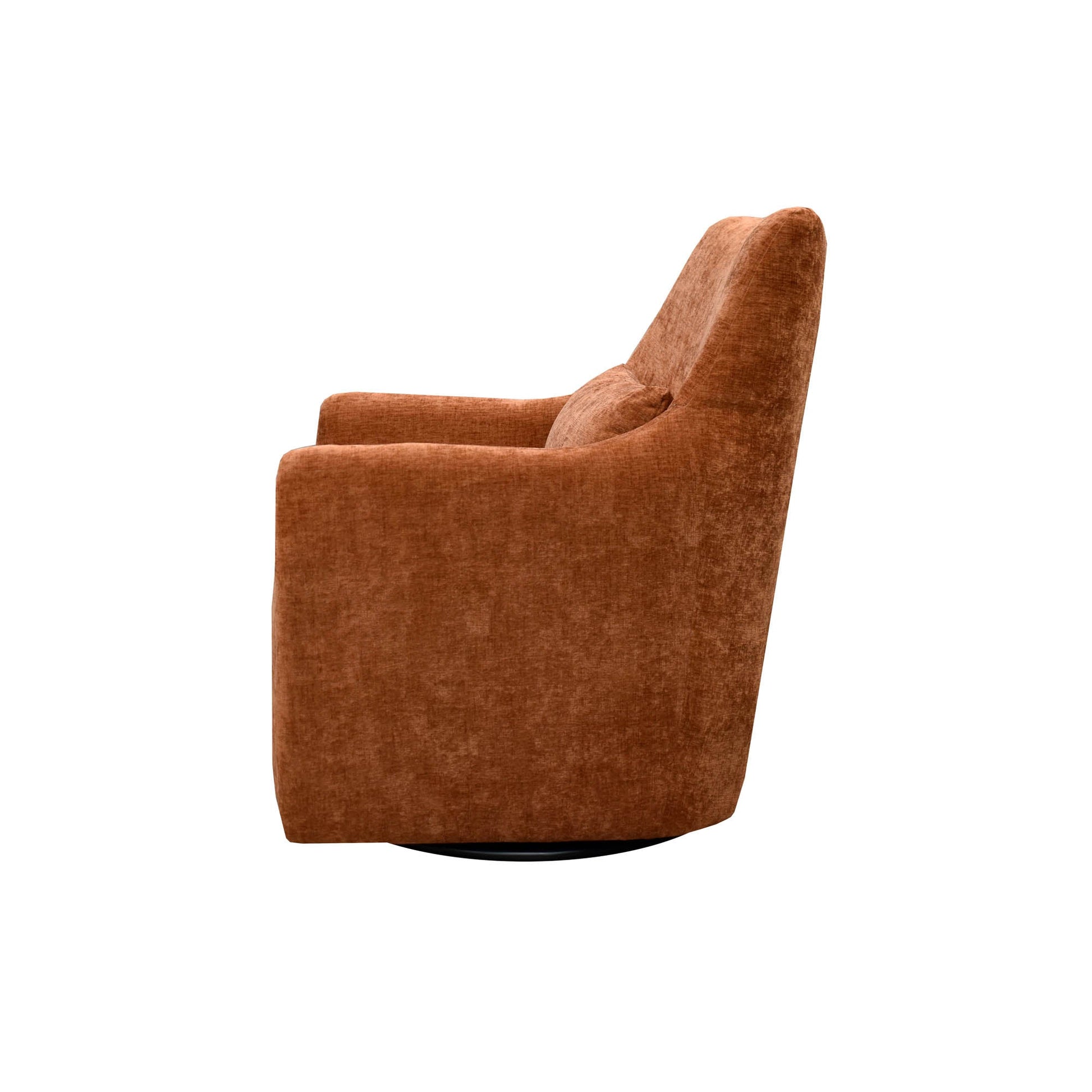 Lilith Swivel Chair - Brick Chenille - Central Designs