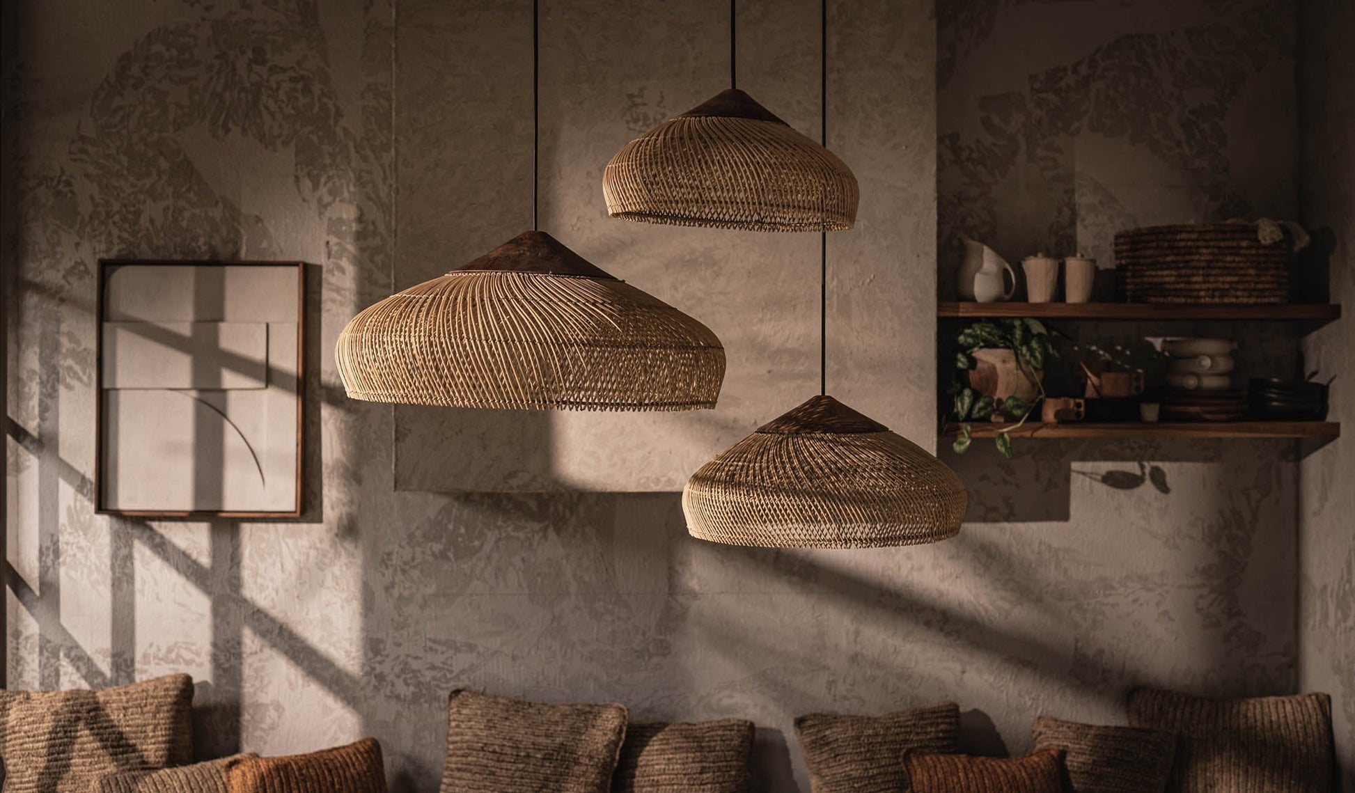 D - Bodhi Banjo Pendant Large - Natural - Central Designs