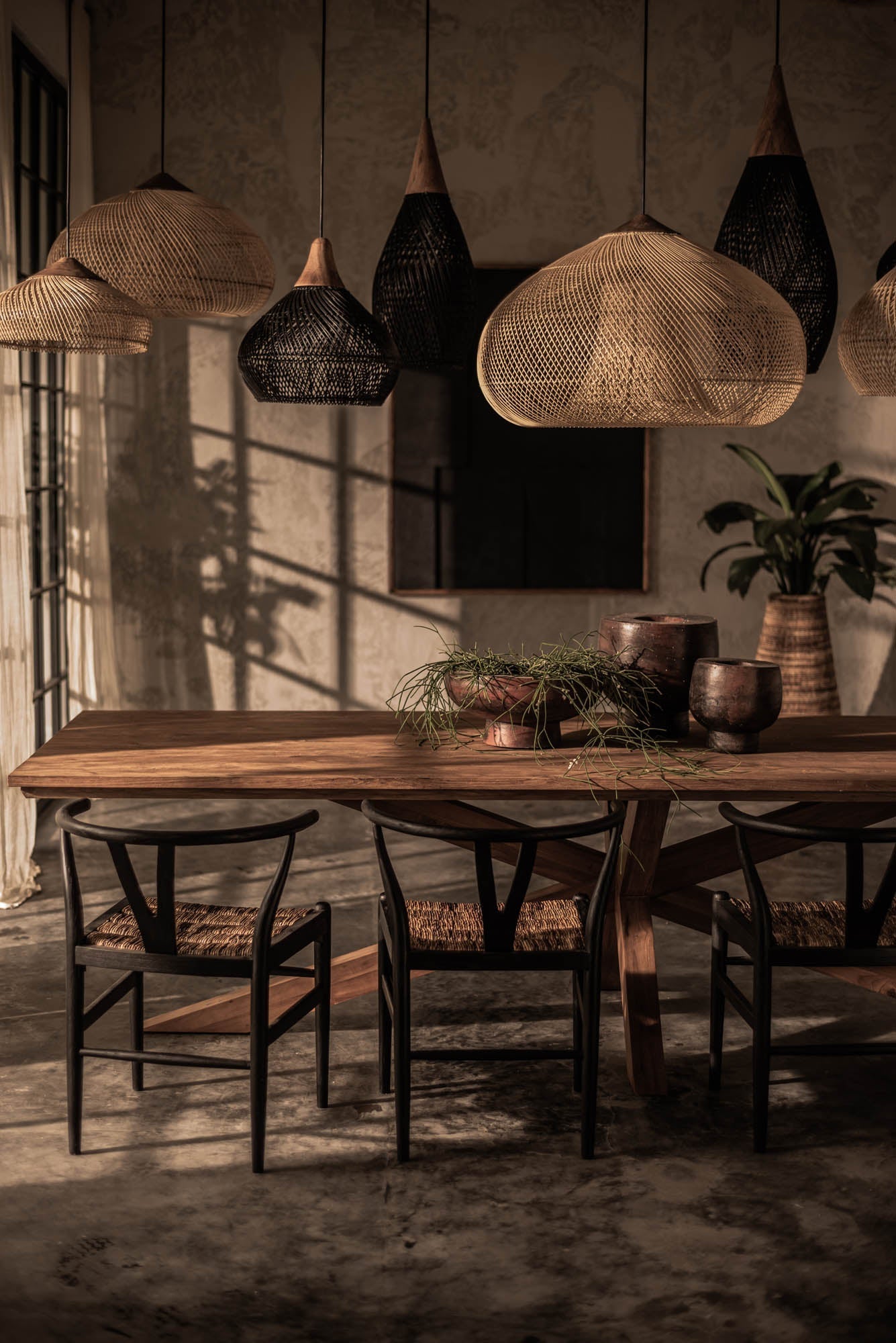 D - Bodhi Banjo Pendant Large - Natural - Central Designs