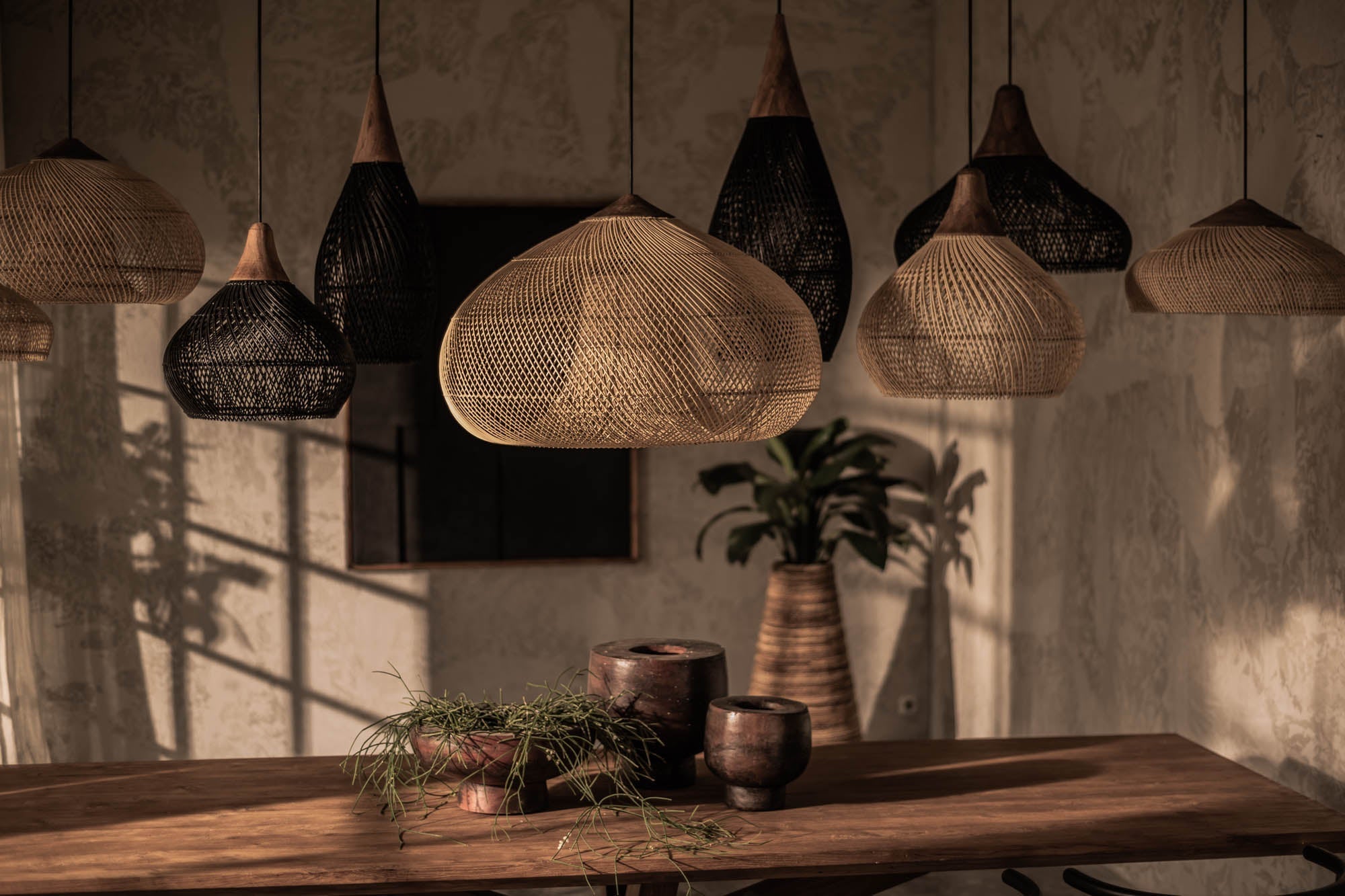 D - Bodhi Banjo Pendant Large - Natural - Central Designs