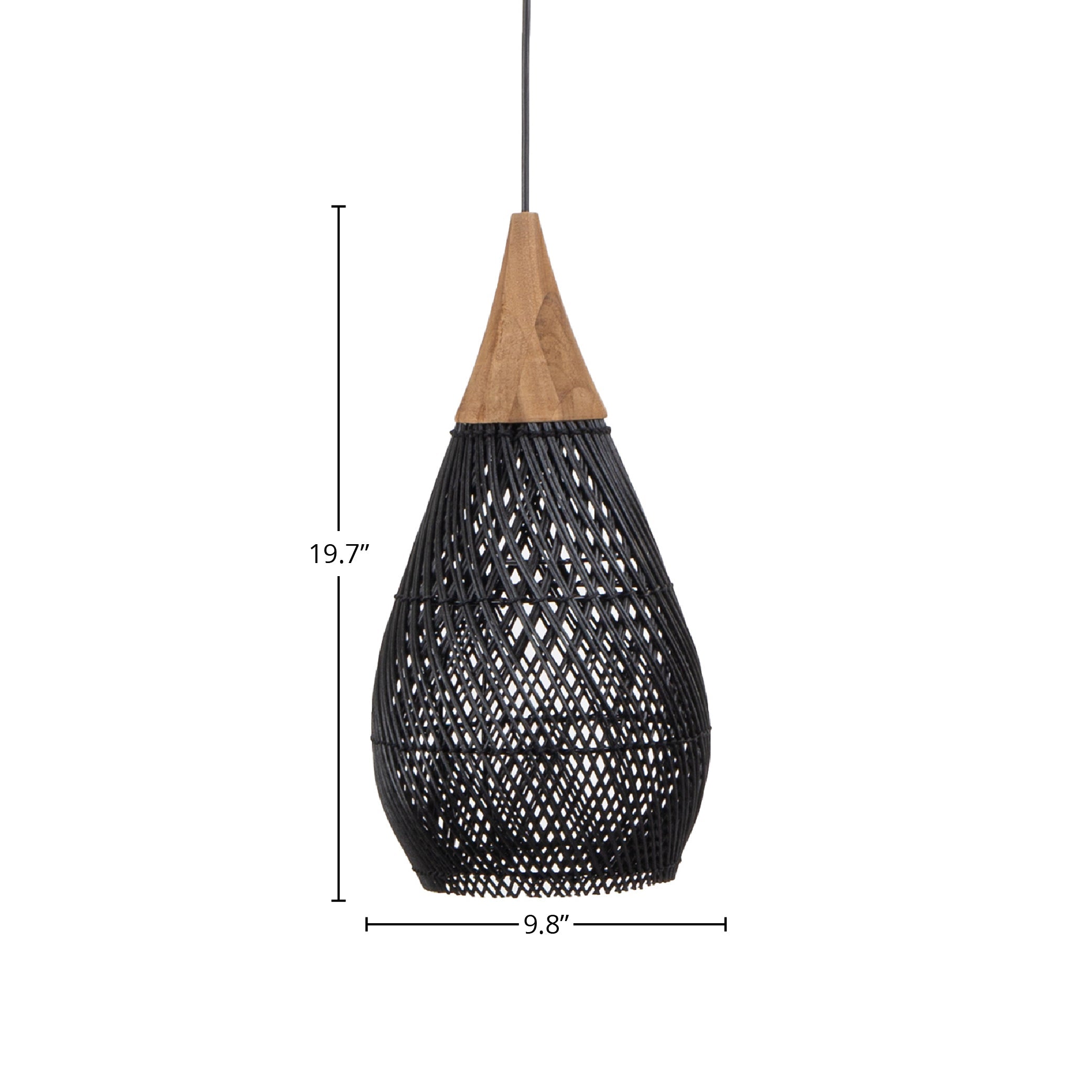 D - Bodhi Horn Pendant Small - Black - Central Designs