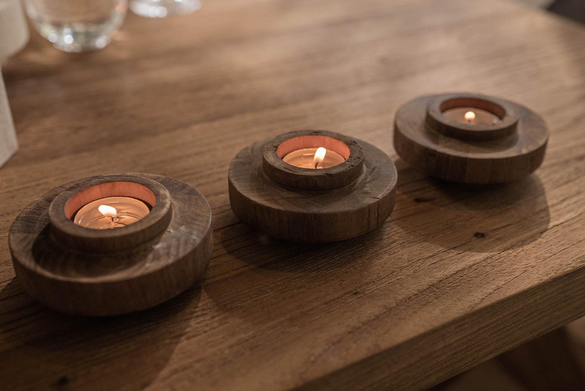 D - Bodhi Ring Candle Holder - Wood Grain - Central Designs
