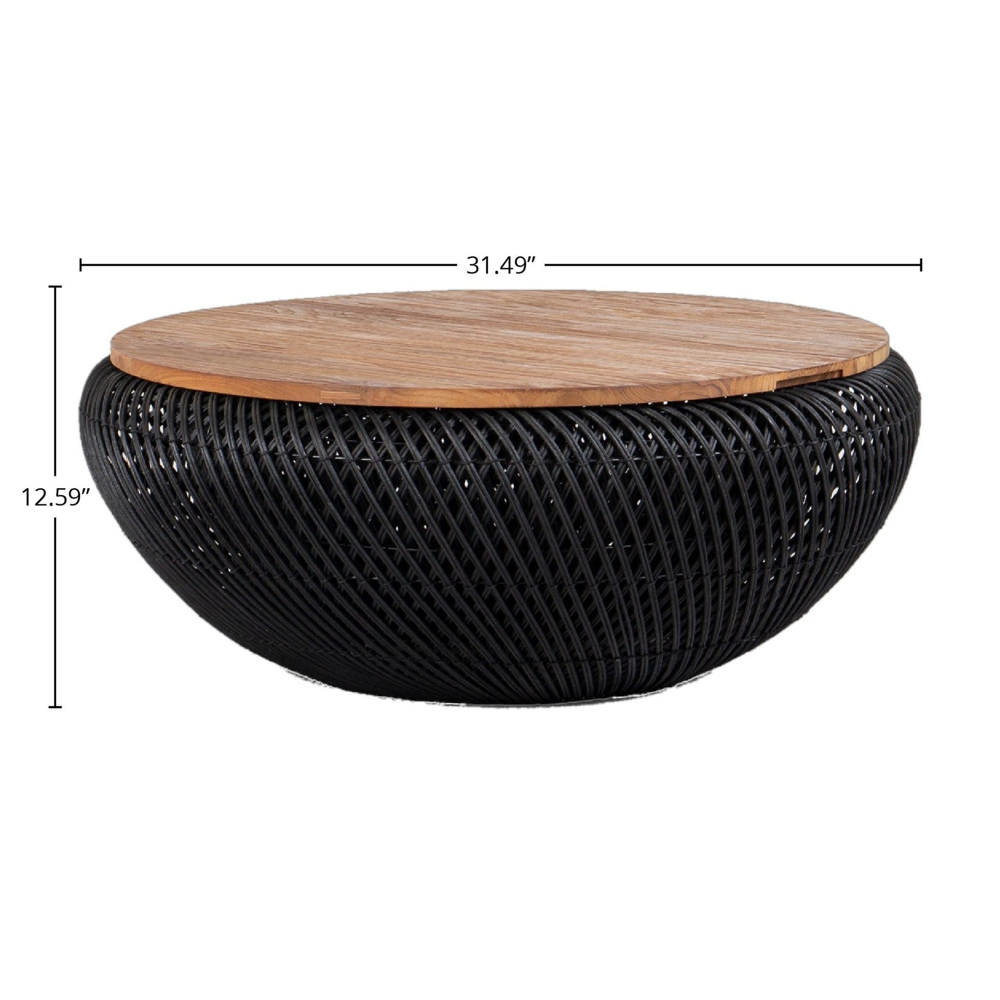 D - Bodhi Wave Coffee Table - Black - Central Designs