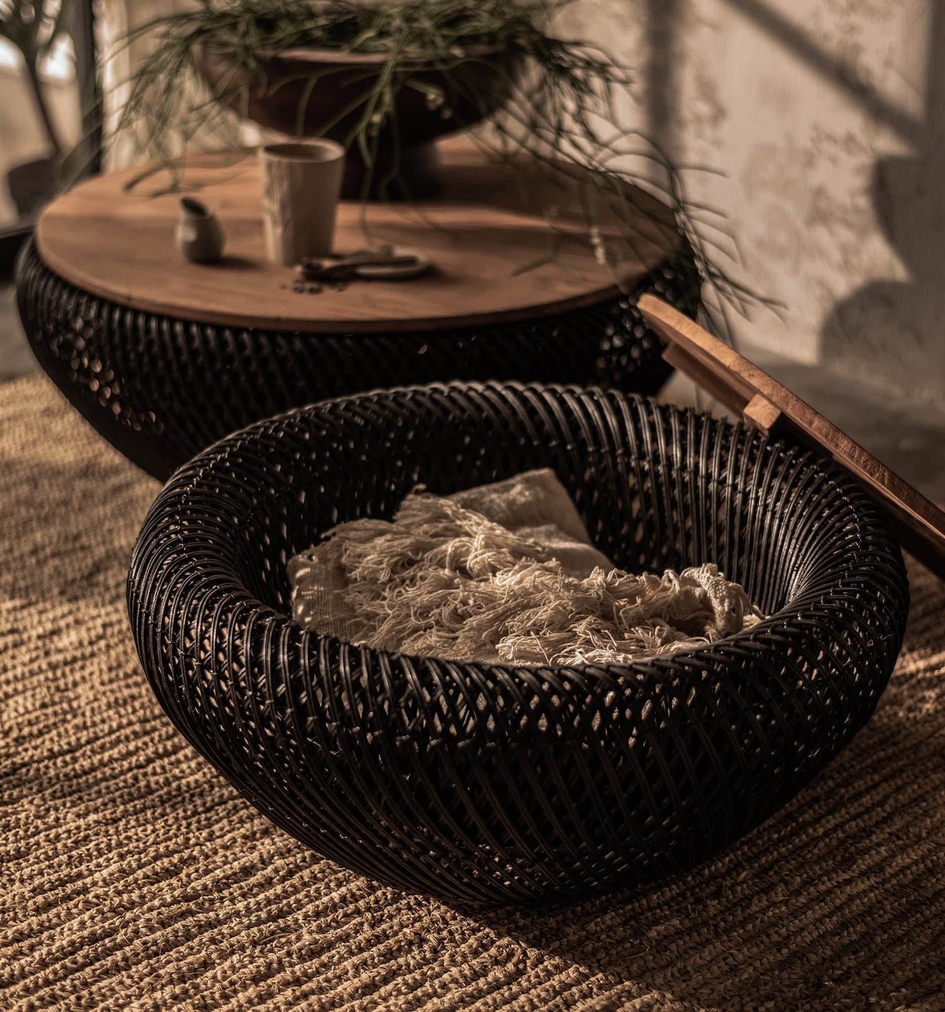 D - Bodhi Wave Coffee Table - Black - Central Designs