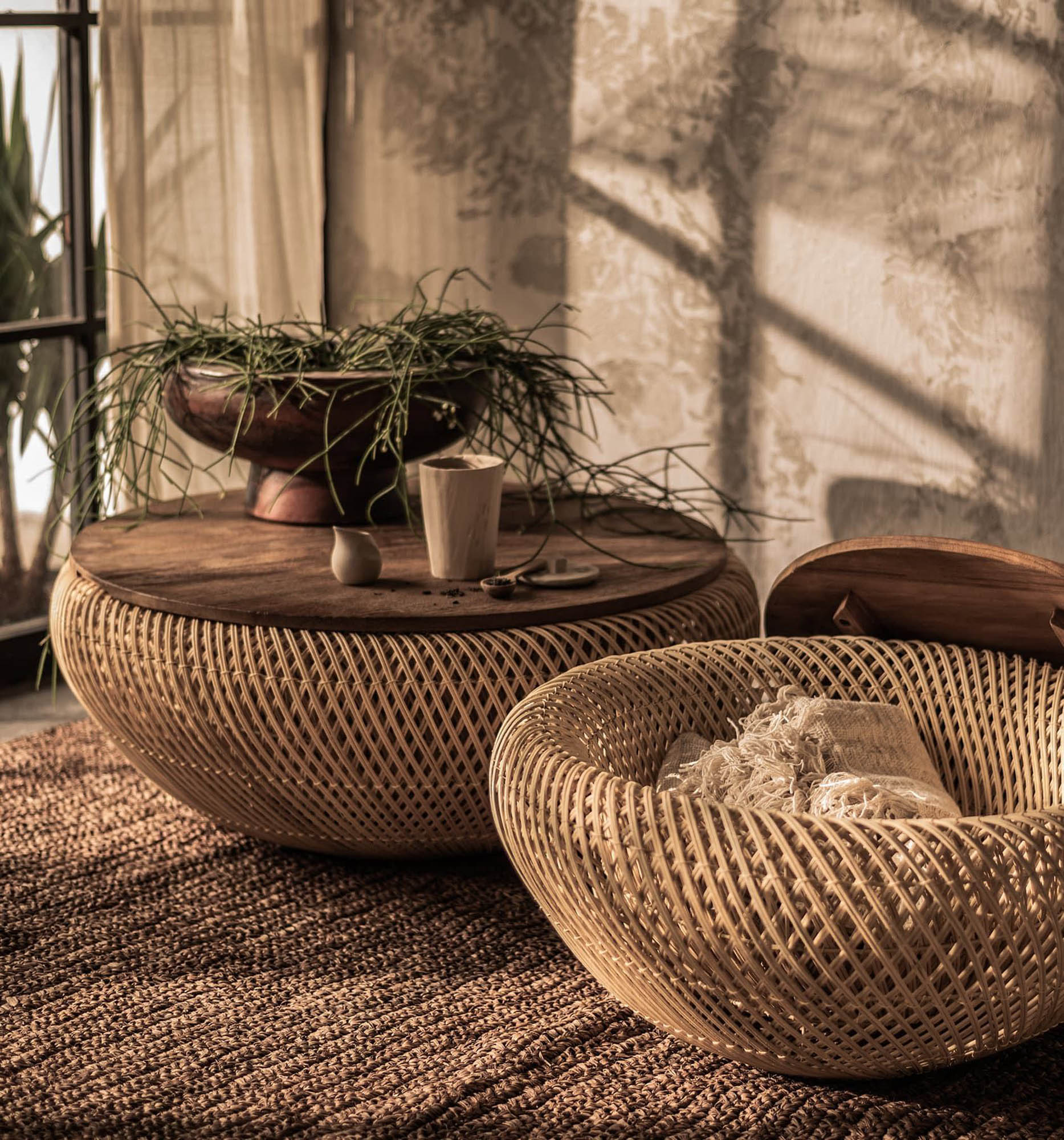 D - Bodhi Wave Coffee Table - Large/ Natural - Central Designs