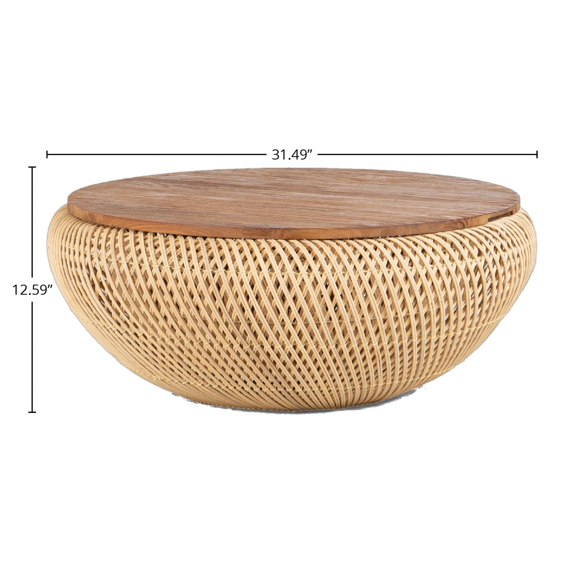 D - Bodhi Wave Coffee Table - Natural - Central Designs
