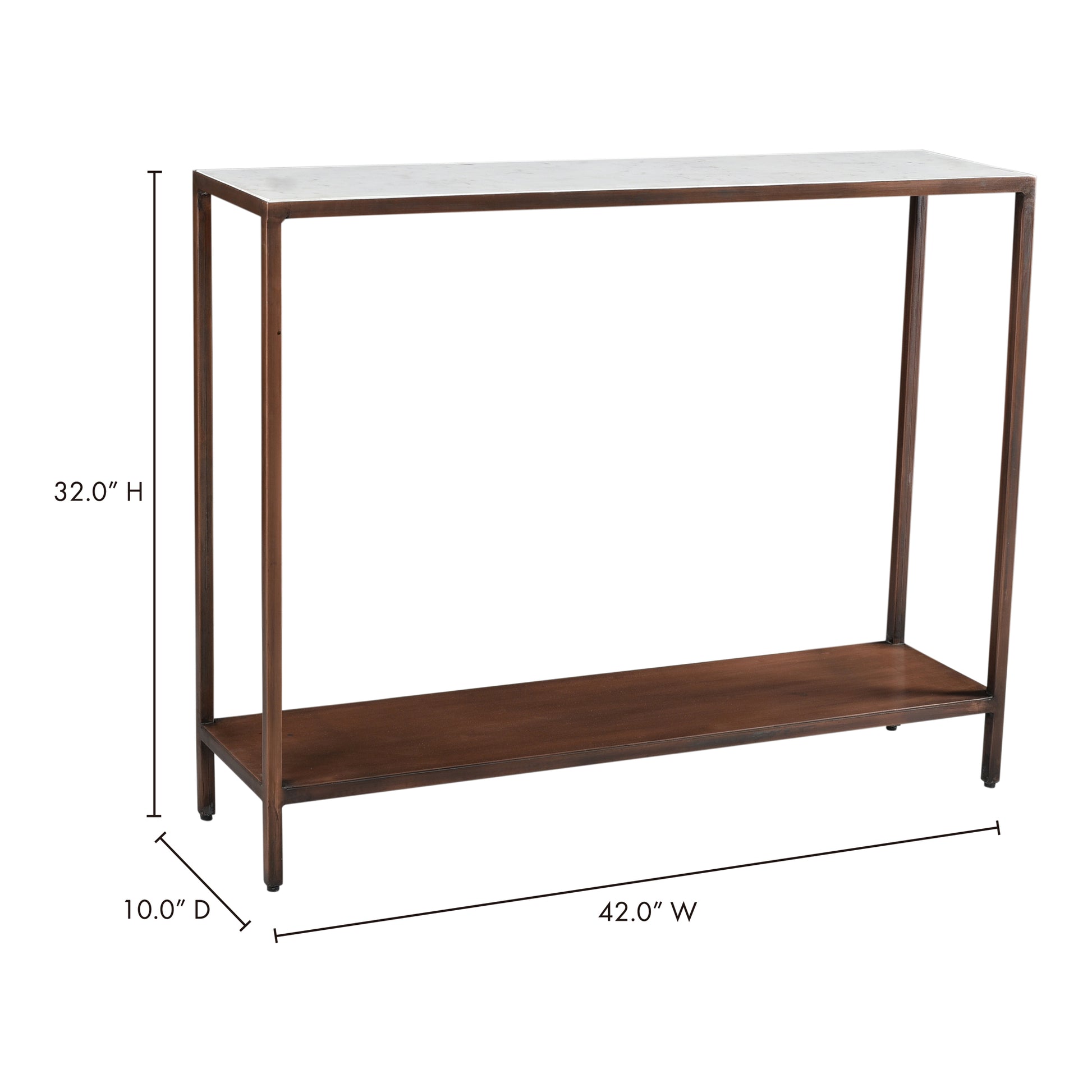 Bottego Console Table Antique Copper - Central Designs
