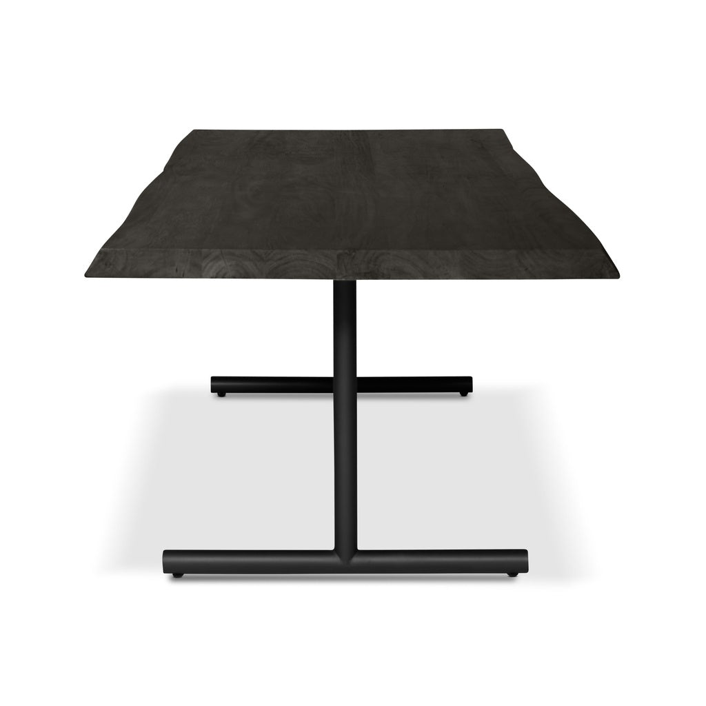 Brooks - Dining Table - T Base - 40" x 116" - Ebonized Top - Black Base