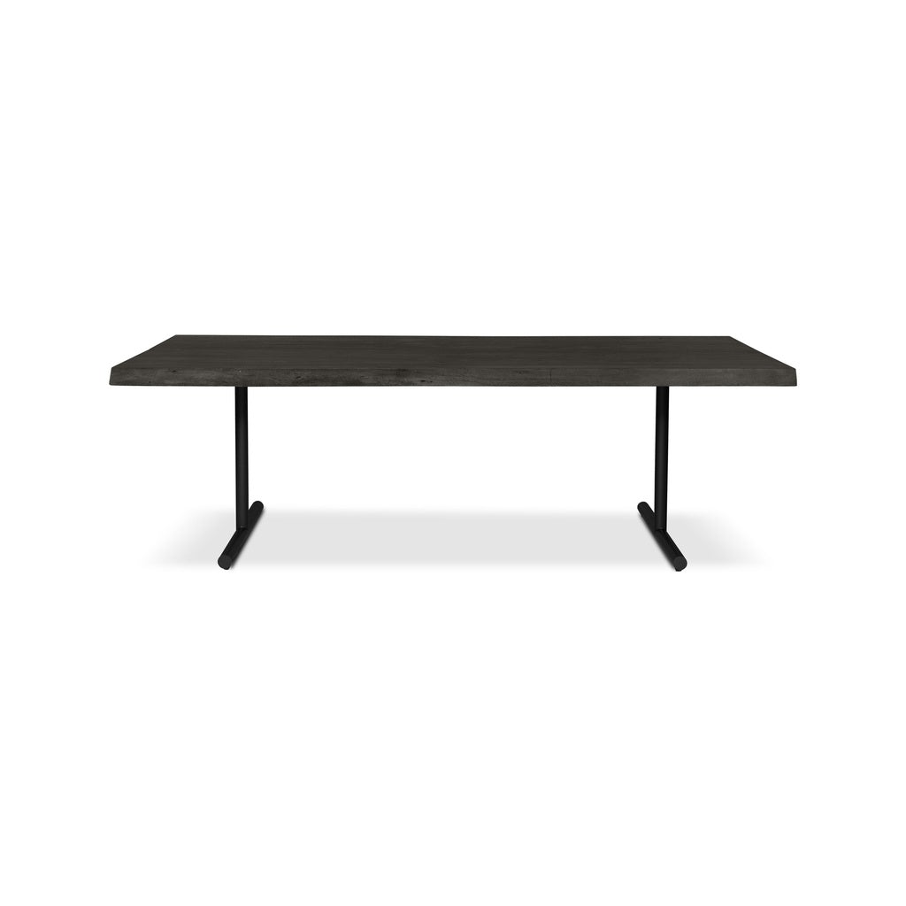 Brooks - Dining Table - T Base - 40" x 116" - Ebonized Top - Black Base
