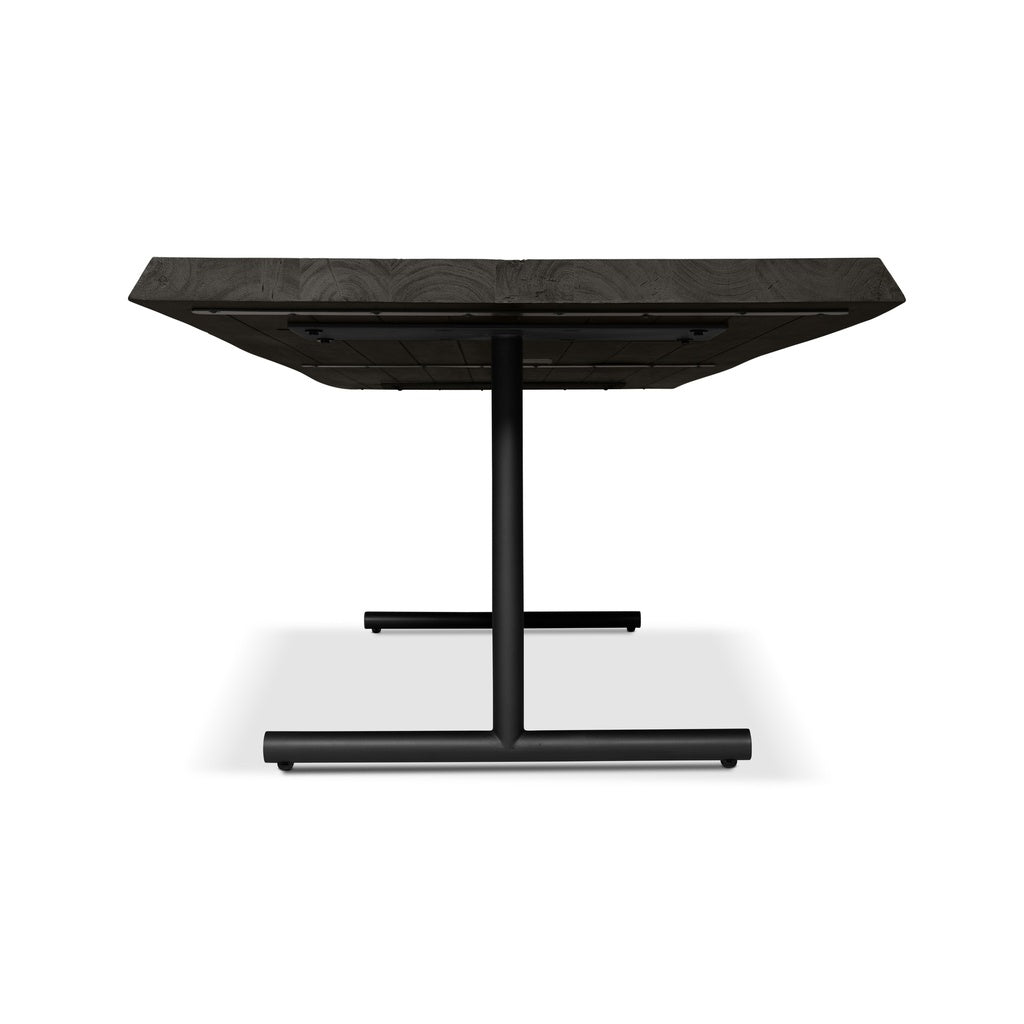 Brooks - Dining Table - T Base - 40" x 116" - Ebonized Top - Black Base