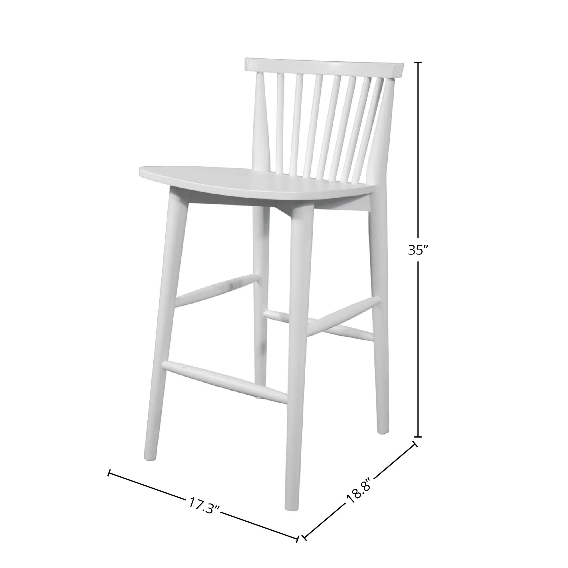 Easton Counter Stool - White - Central Designs