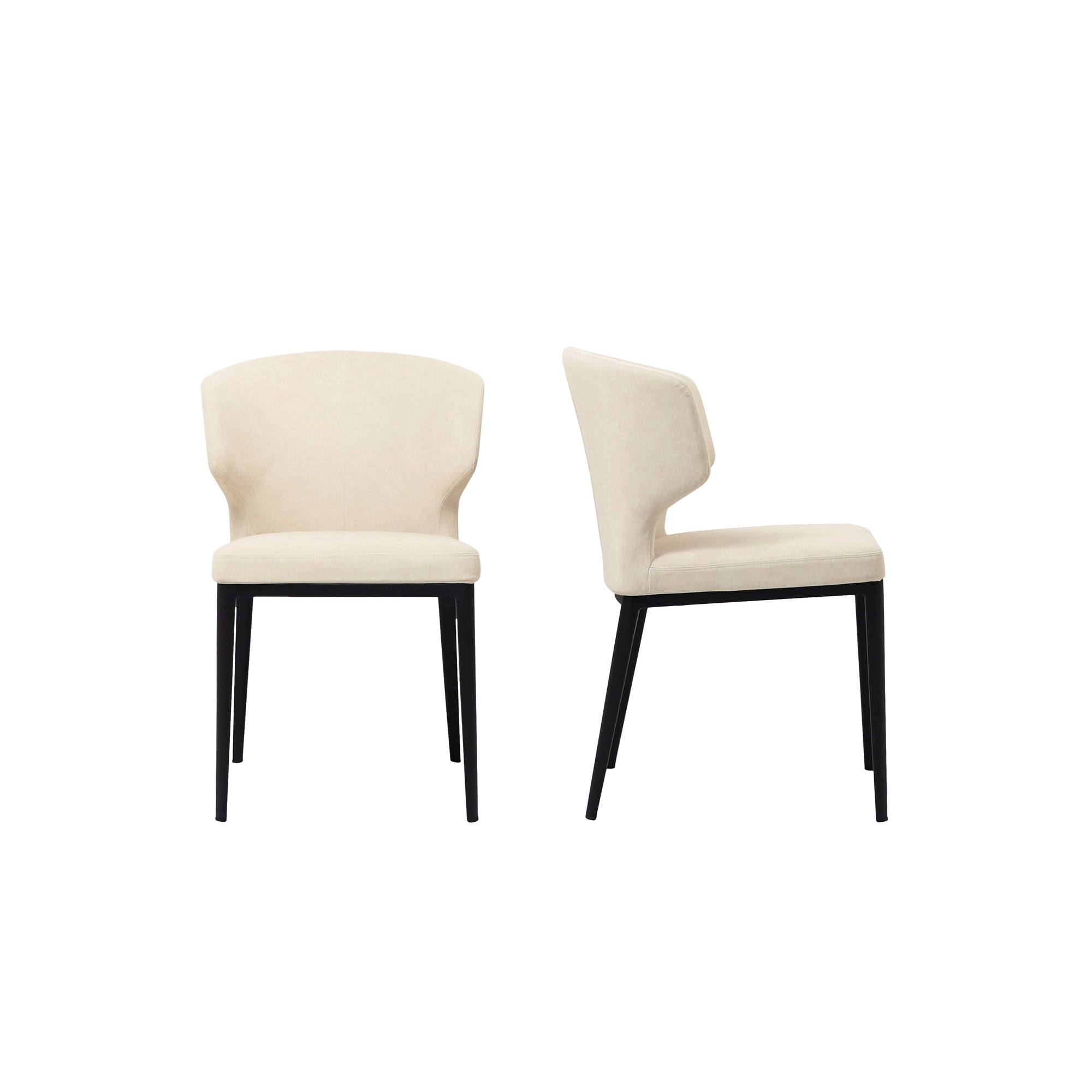 Delaney Dining Chair Warm Beige - Set of Two - Central Designs