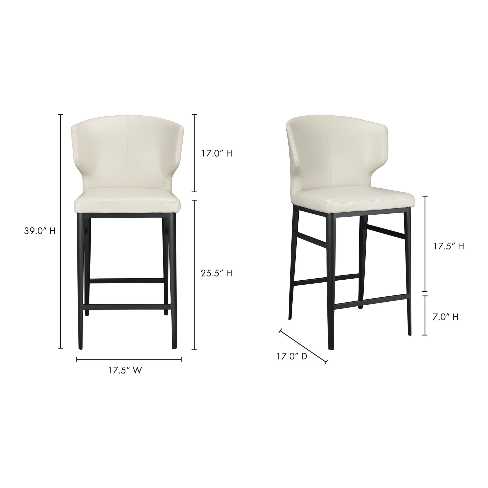 Delaney Counter Stool Beige - Central Designs