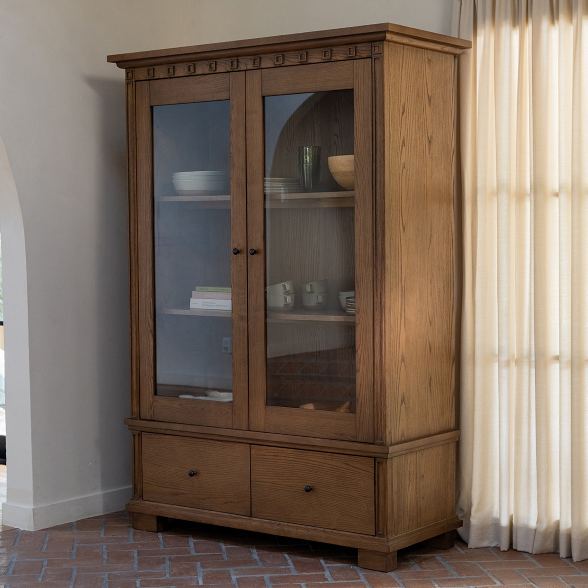 Lillian Tall Cabinet Brown - Central Designs