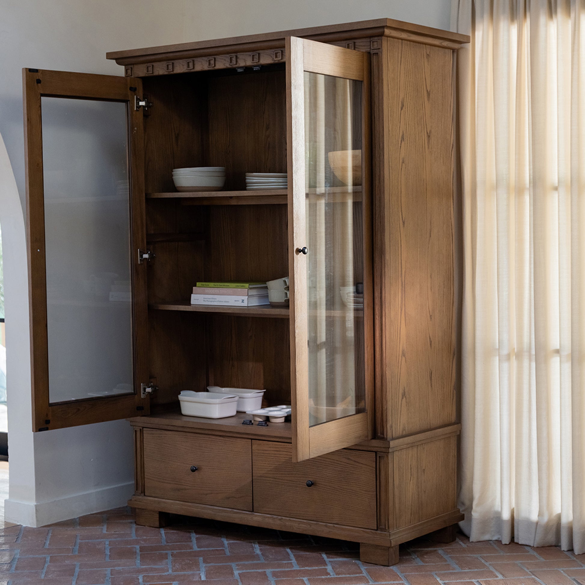 Lillian Tall Cabinet Brown - Central Designs