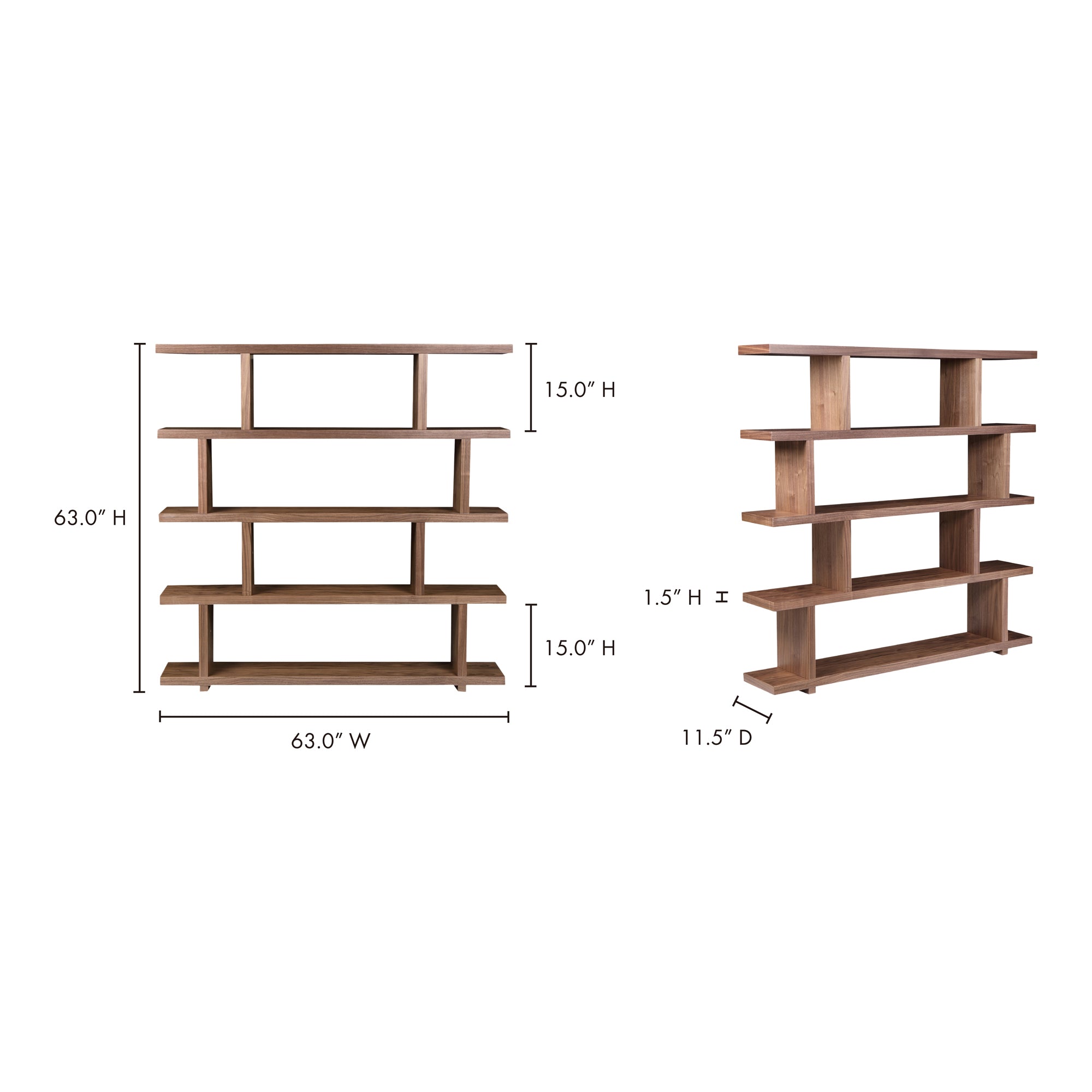 Miri Large Shelf Walnut - Central Designs