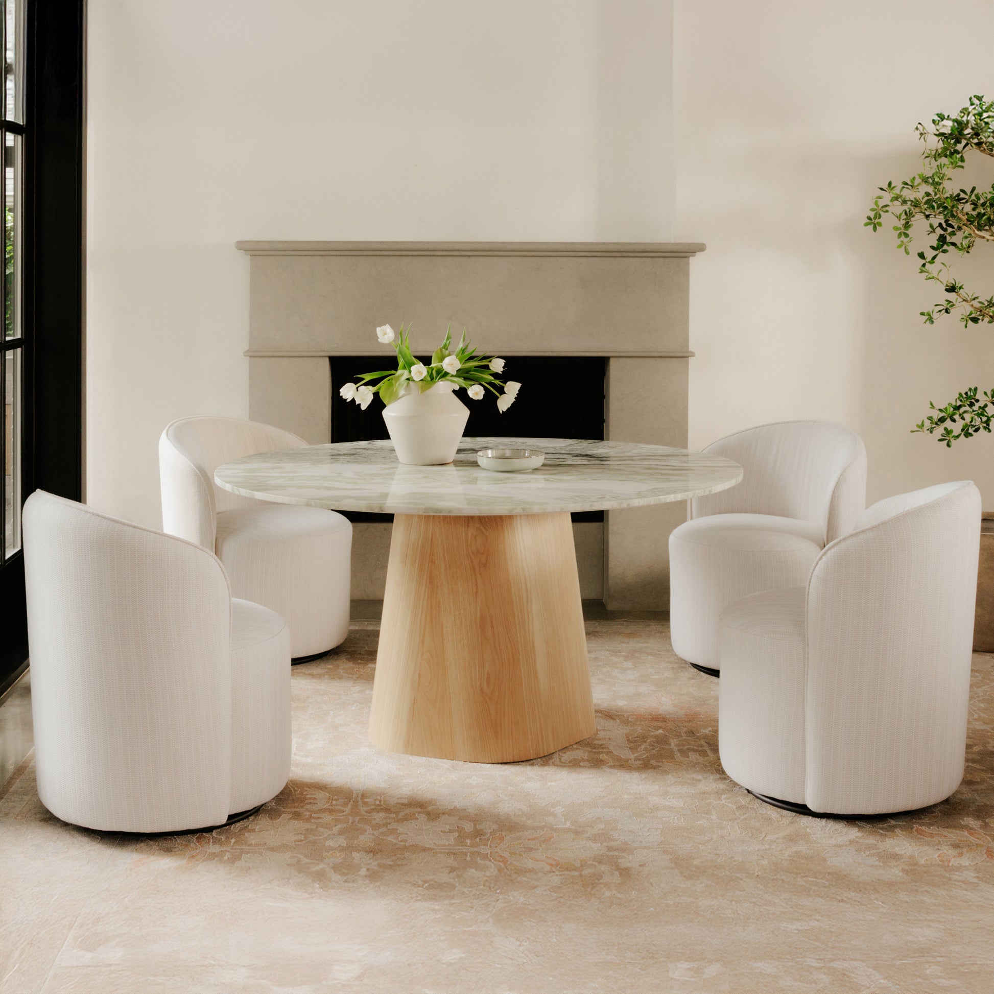 Evelyn Dining Table Onyx Marble - Central Designs