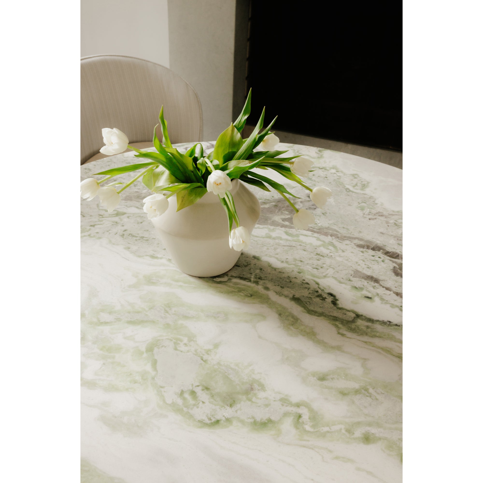 Evelyn Dining Table Onyx Marble - Central Designs