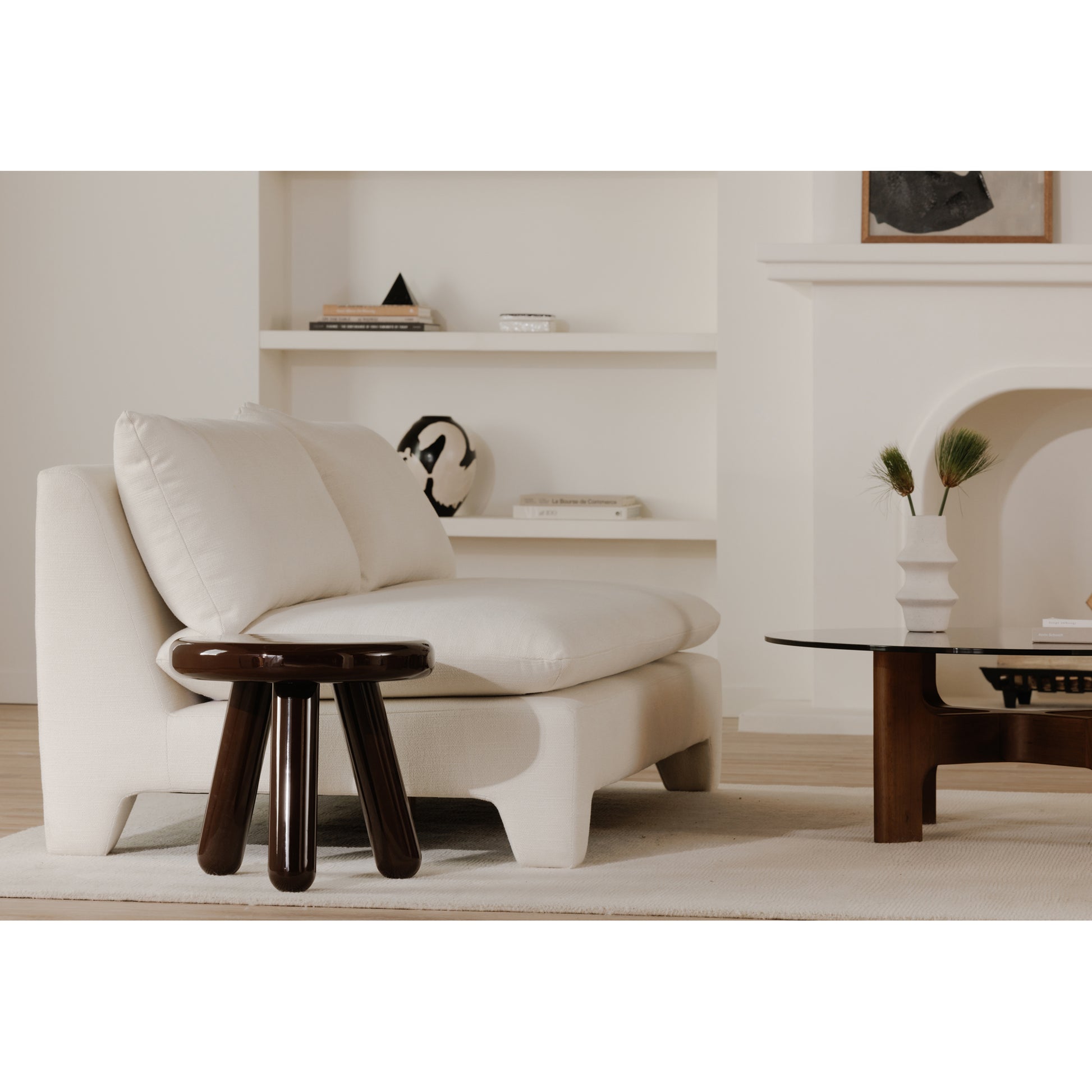 Joy Accent Table Deep Red Lacquer - Central Designs