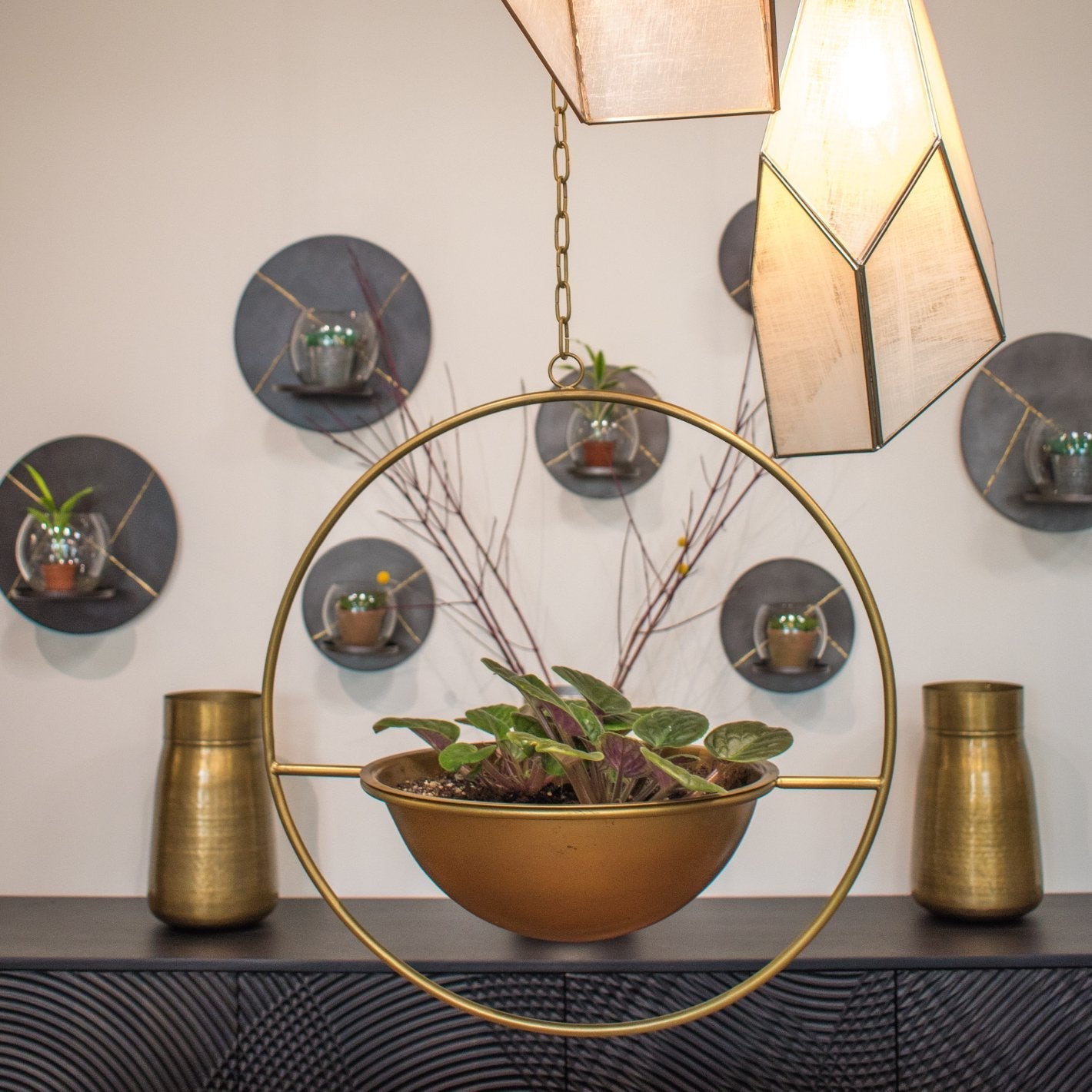 Earth Wind & Fire Hanging Pots (Set of 2) - Central Designs