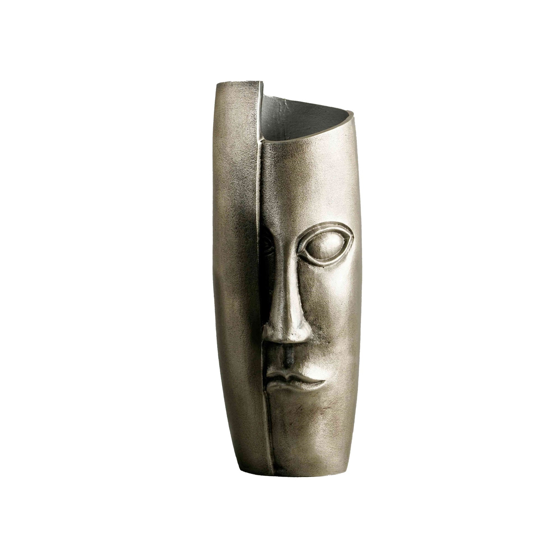 Breeze Masquerade Vase - Large Polished Nickel - Central Designs