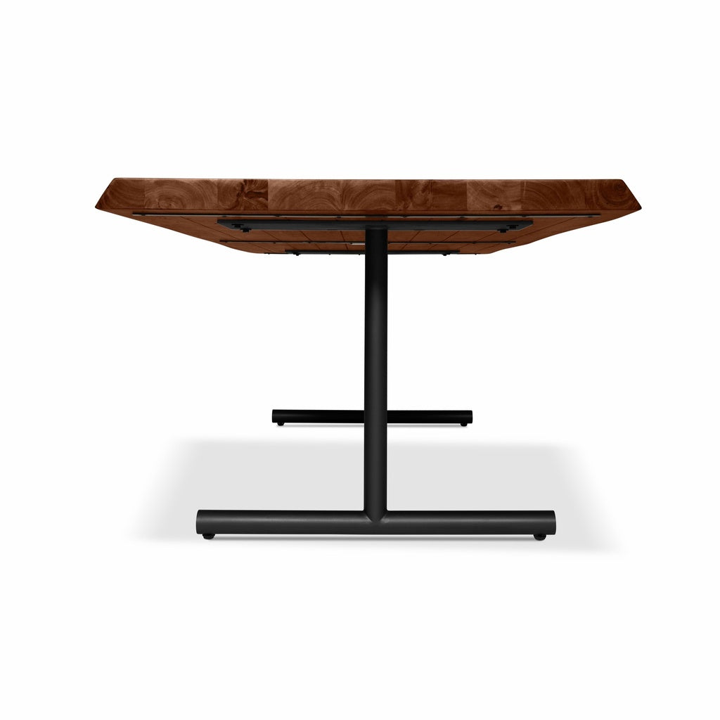 Brooks - Dining Table - T Base - 40" x 116" - Americano Top - Black Base