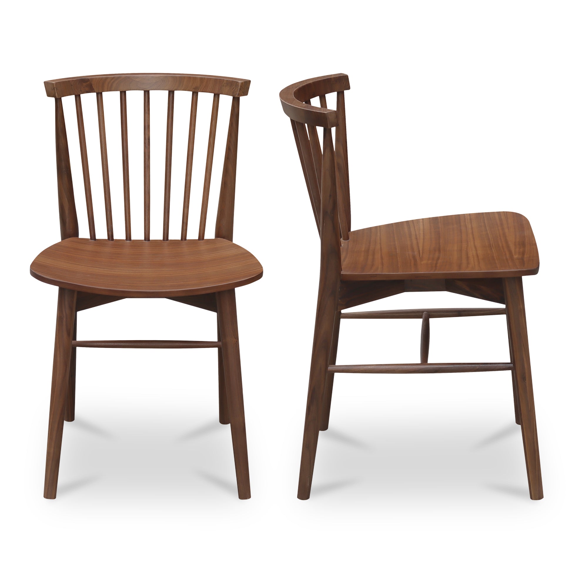 Marley Dining Chair Walnut - Set of Two - Central Designs