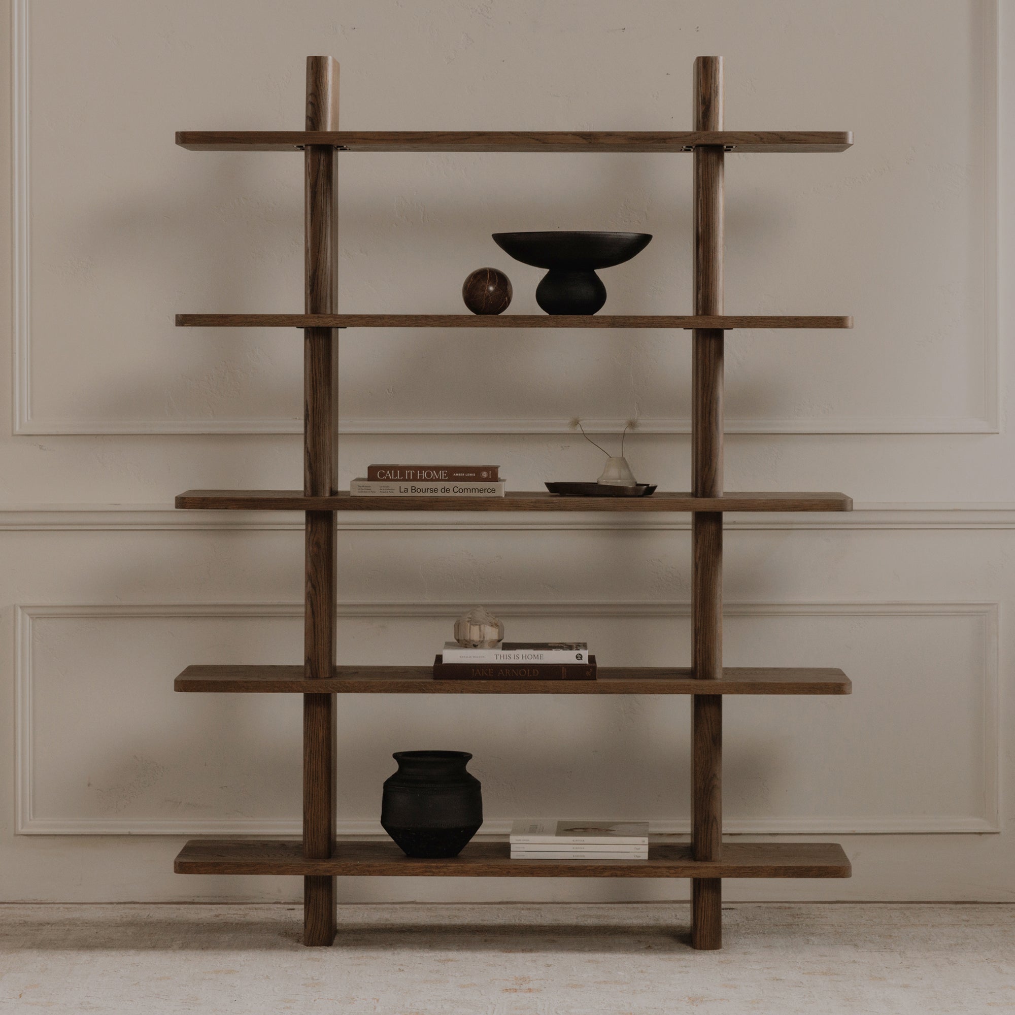 Casey Large Bookcase Dark Brown - Central Designs