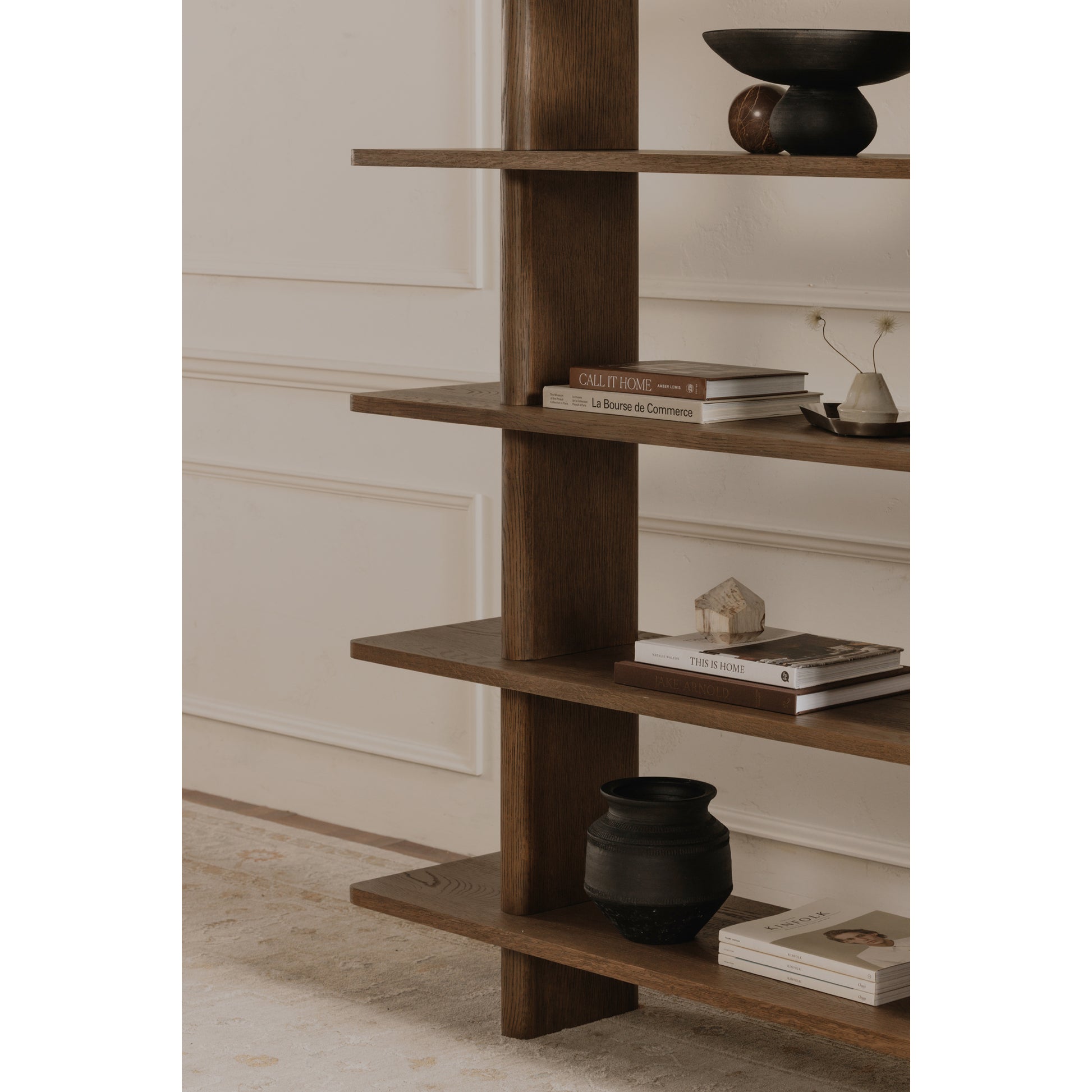 Casey Large Bookcase Dark Brown - Central Designs