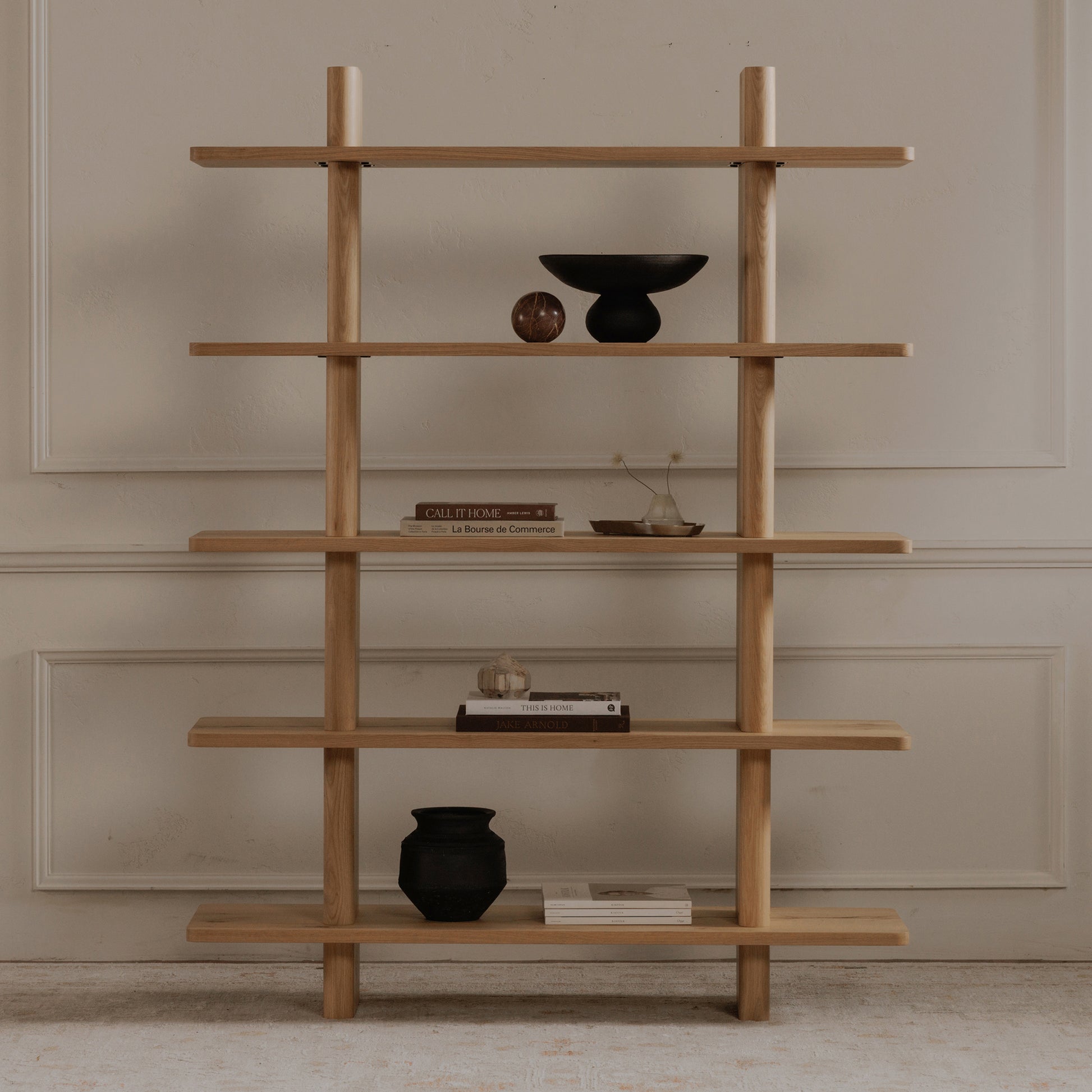 Casey Large Bookcase Rustic Oak - Central Designs