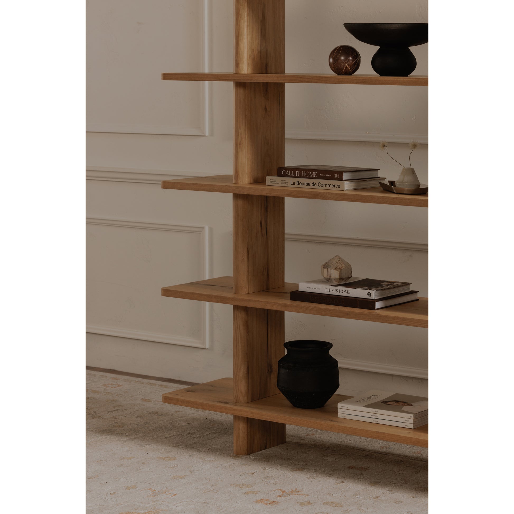Casey Large Bookcase Rustic Oak - Central Designs