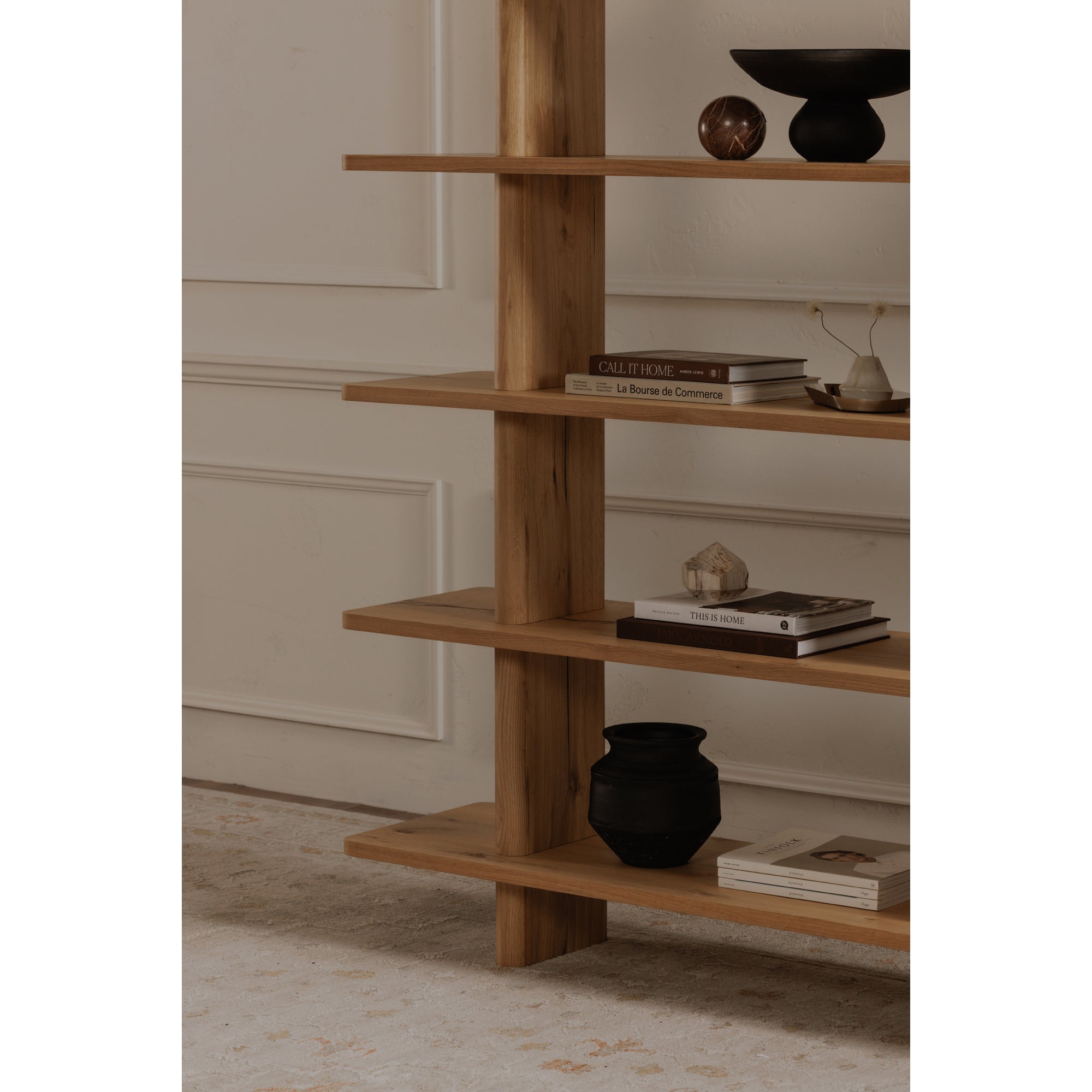Casey Large Bookcase Rustic Oak - Central Designs